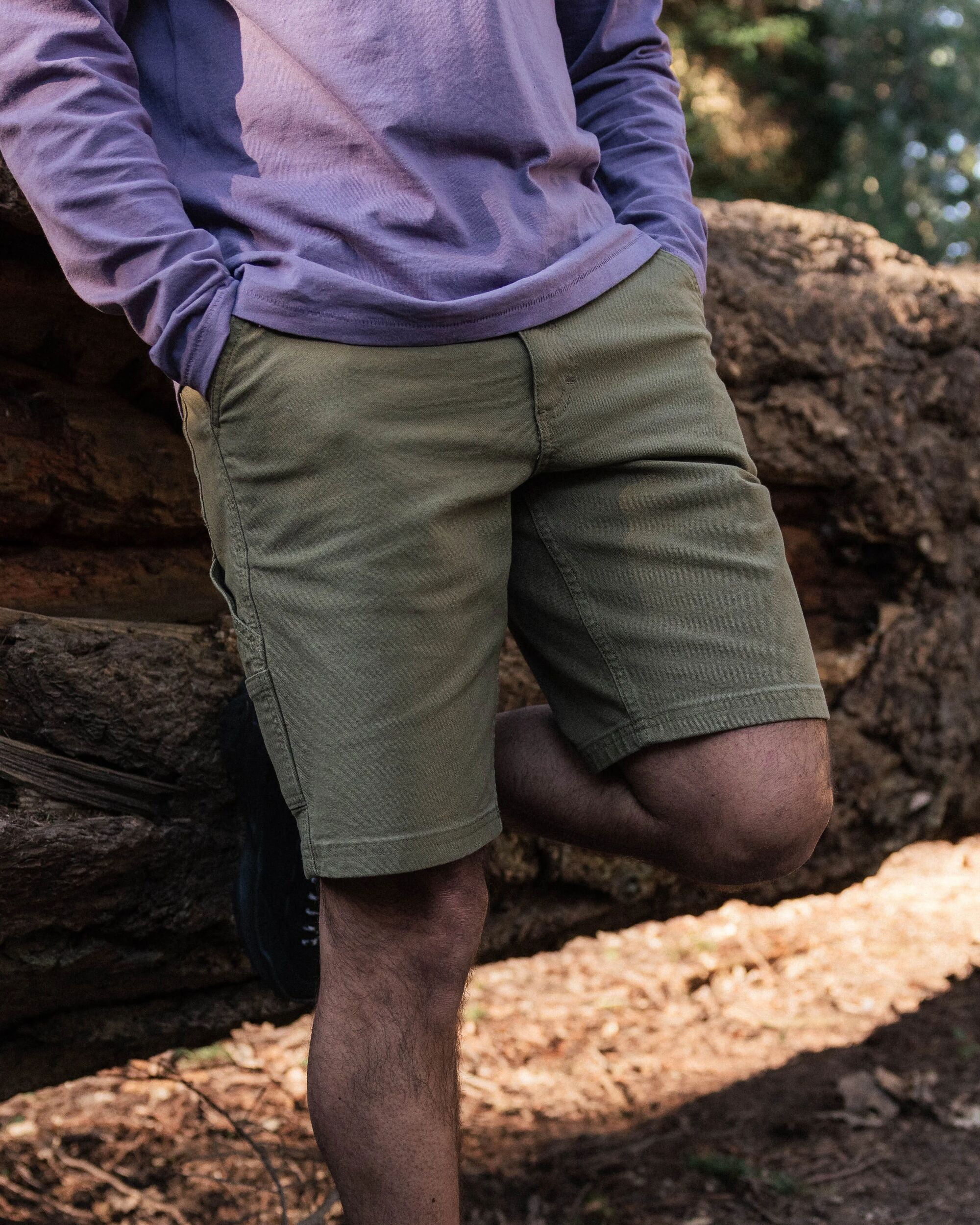 Vantage Cotton Canvas Short - Khaki - Lifestyle
