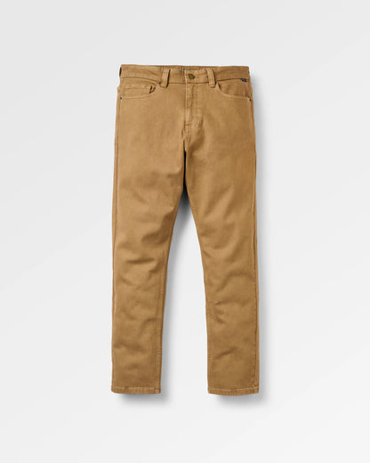 Farloche Organic Cotton Trouser - Caramel Brown - Flatlay