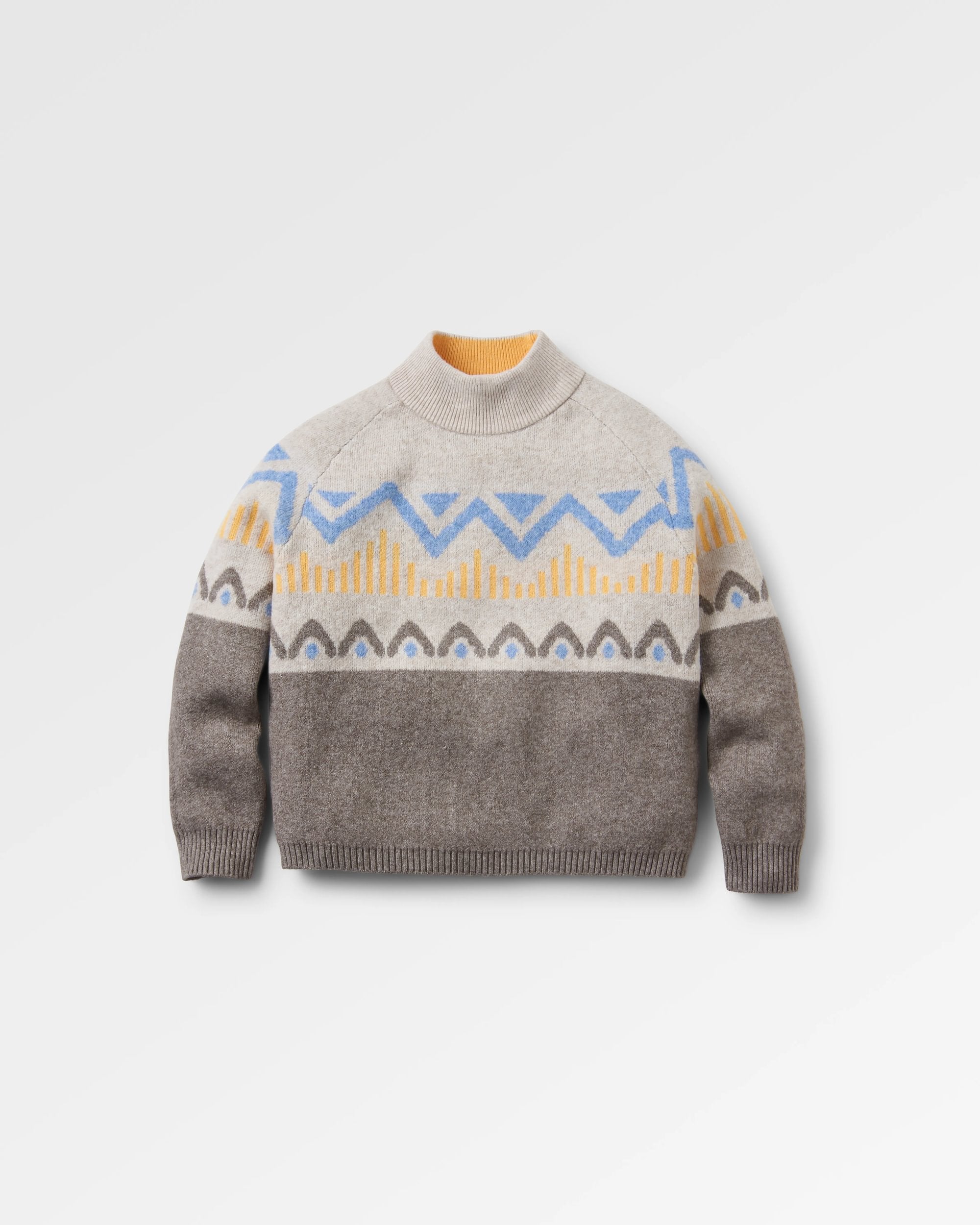 Nettle Recycled Knitted Jumper - Birch - Flatlay