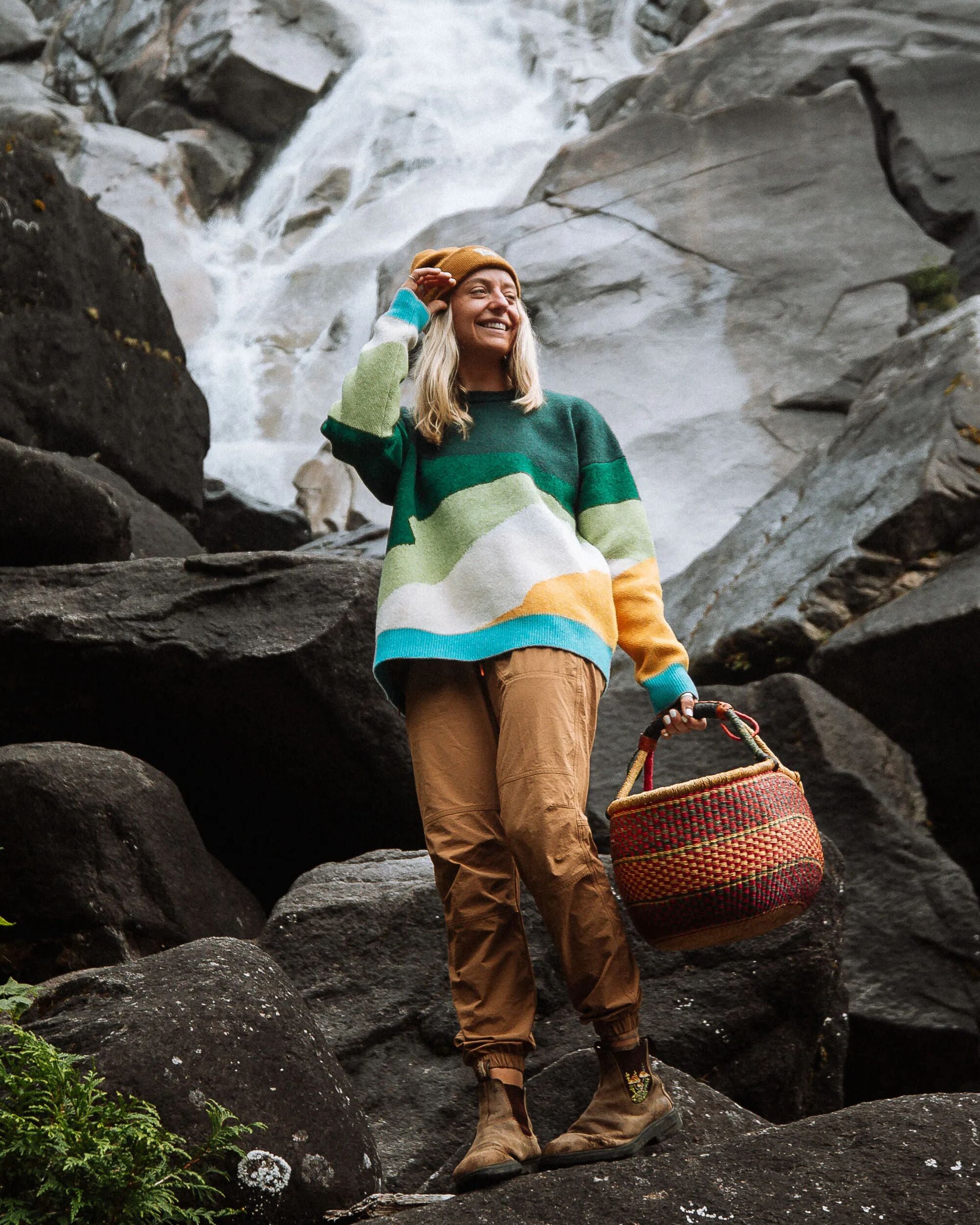 Scenic Recycled Knitted Jumper - Scenic Dark Fern - Lifestyle