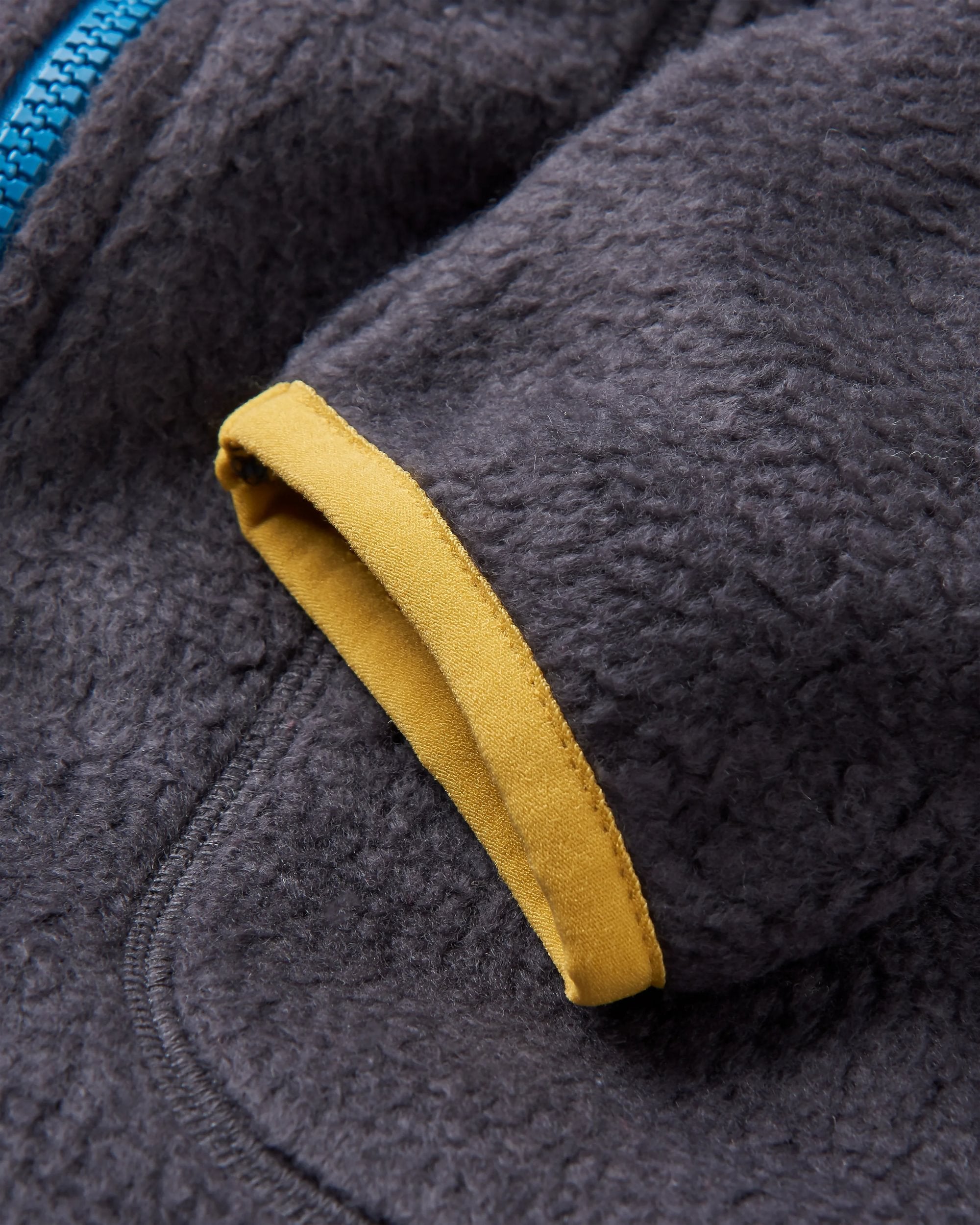 North Coast Vista Full Zip Recycled Sherpa Fleece - Faded Black - Flatlay