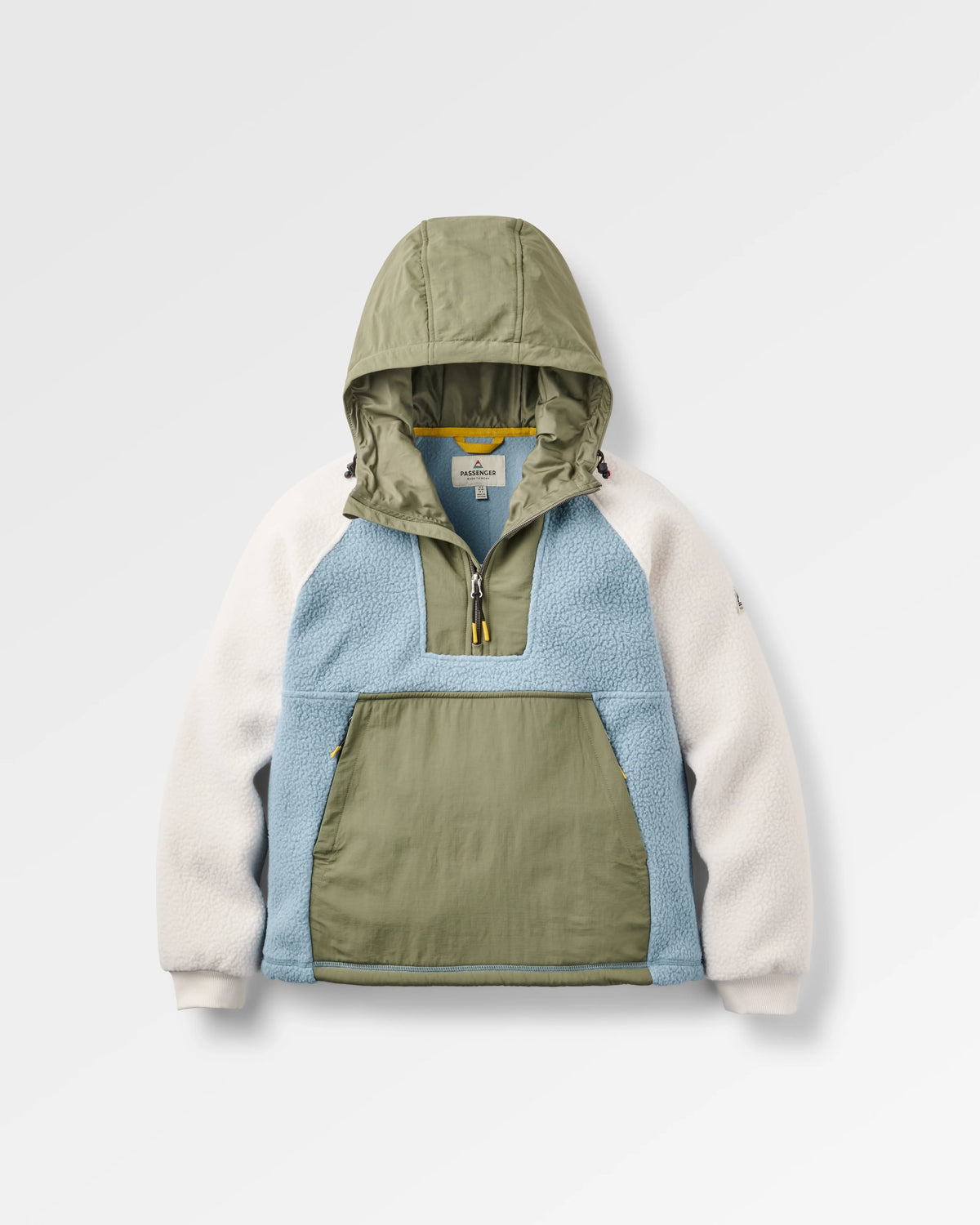 Alexander Sherpa Fleece - Dusty Olive/Faded Denim - Flatlay