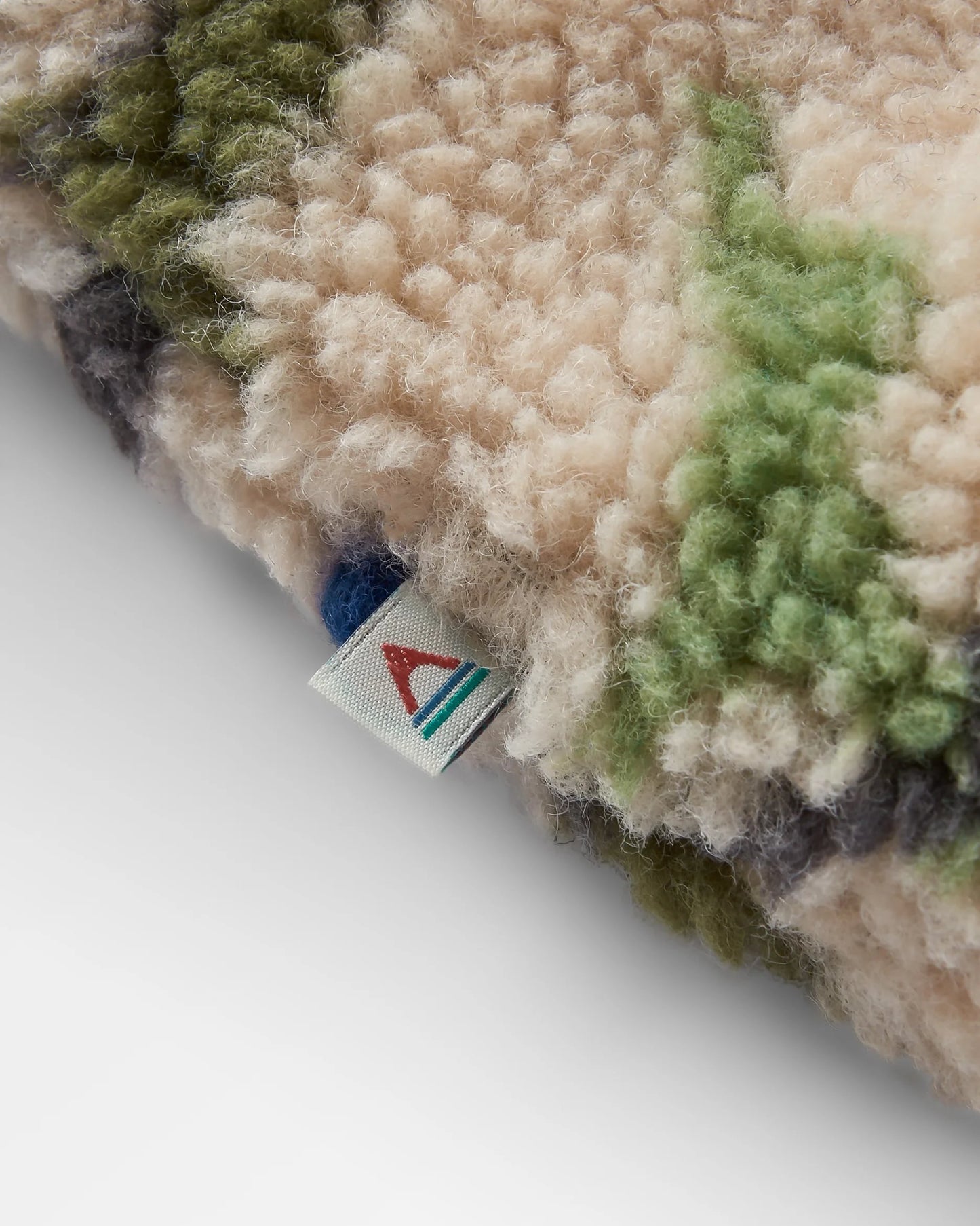 Offroad Recycled Sherpa 1/2 Zip Fleece - Abstract Strata Green - Flatlay