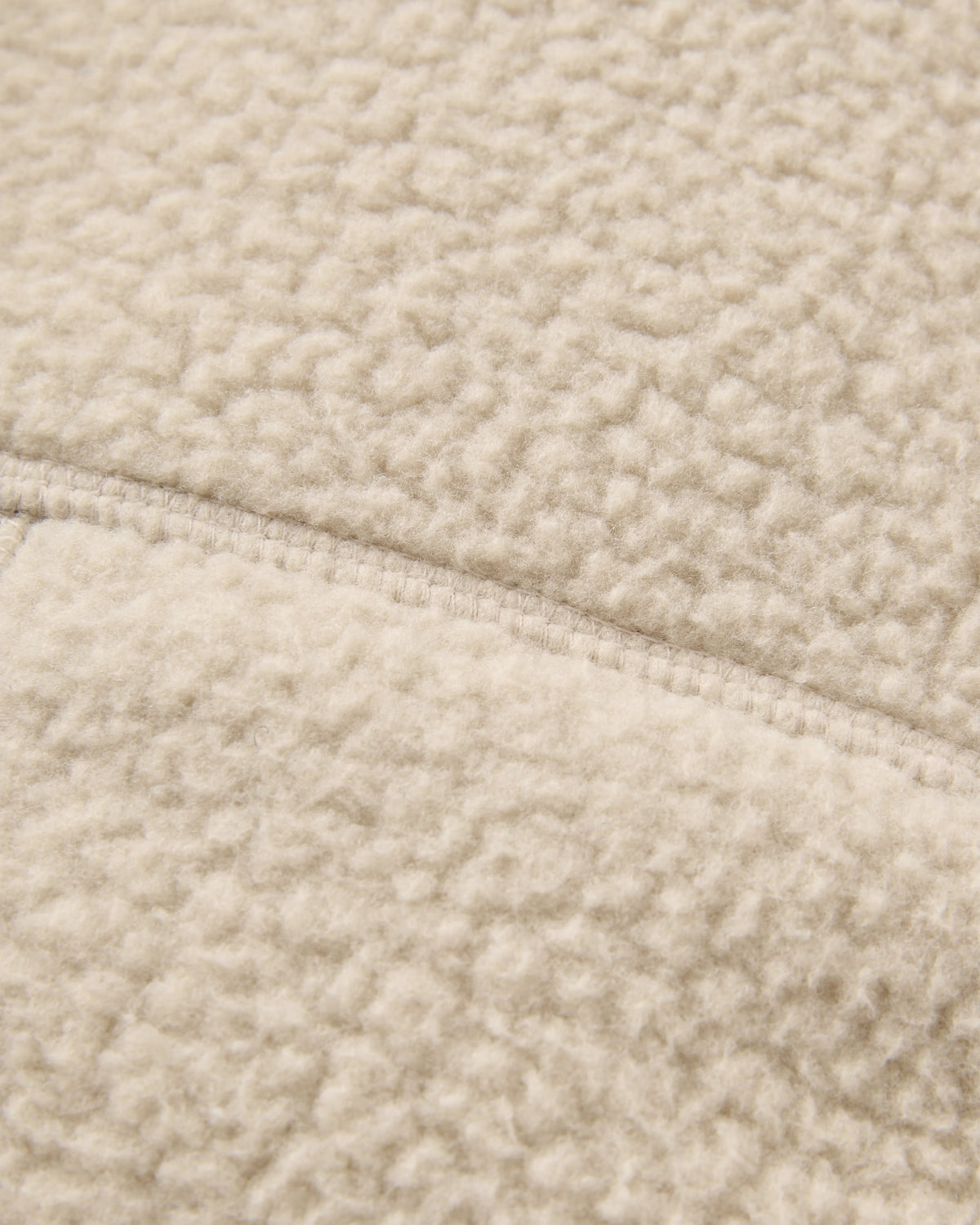 Home Full Zip Sherpa Fleece - Oatmeal - Flatlay