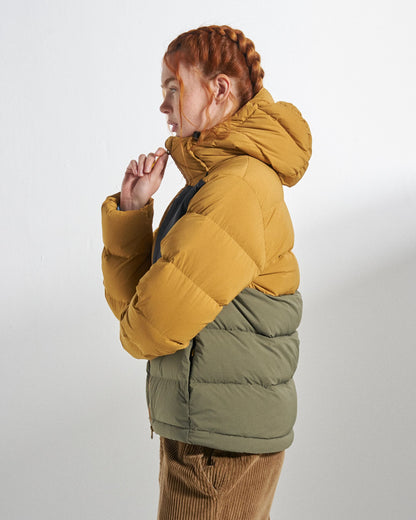 Cindra Down Jacket - Dusty Ochre/Dusty Olive - Studio Model