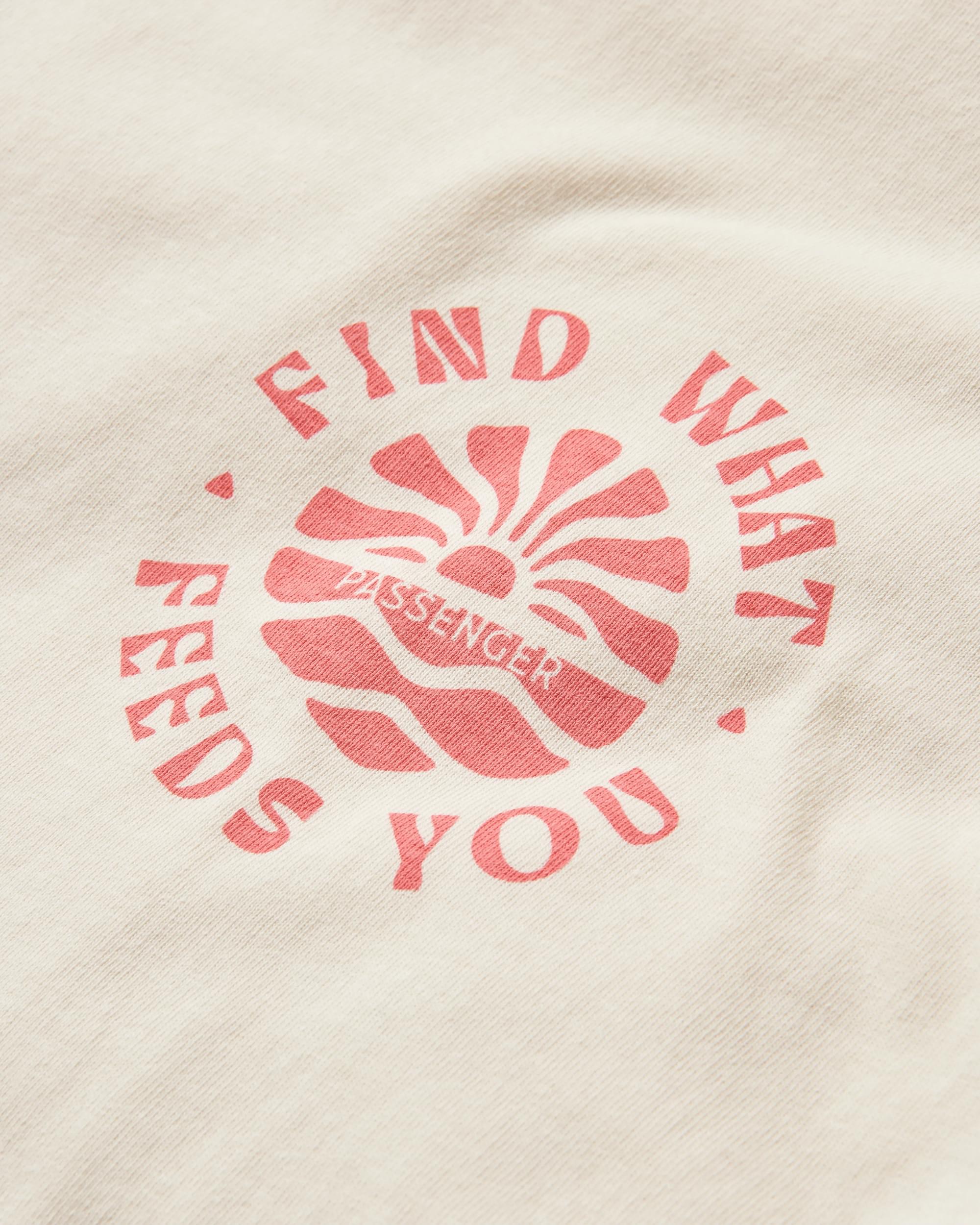 Rediscover Recycled Cotton T-Shirt - Birch - Flatlay