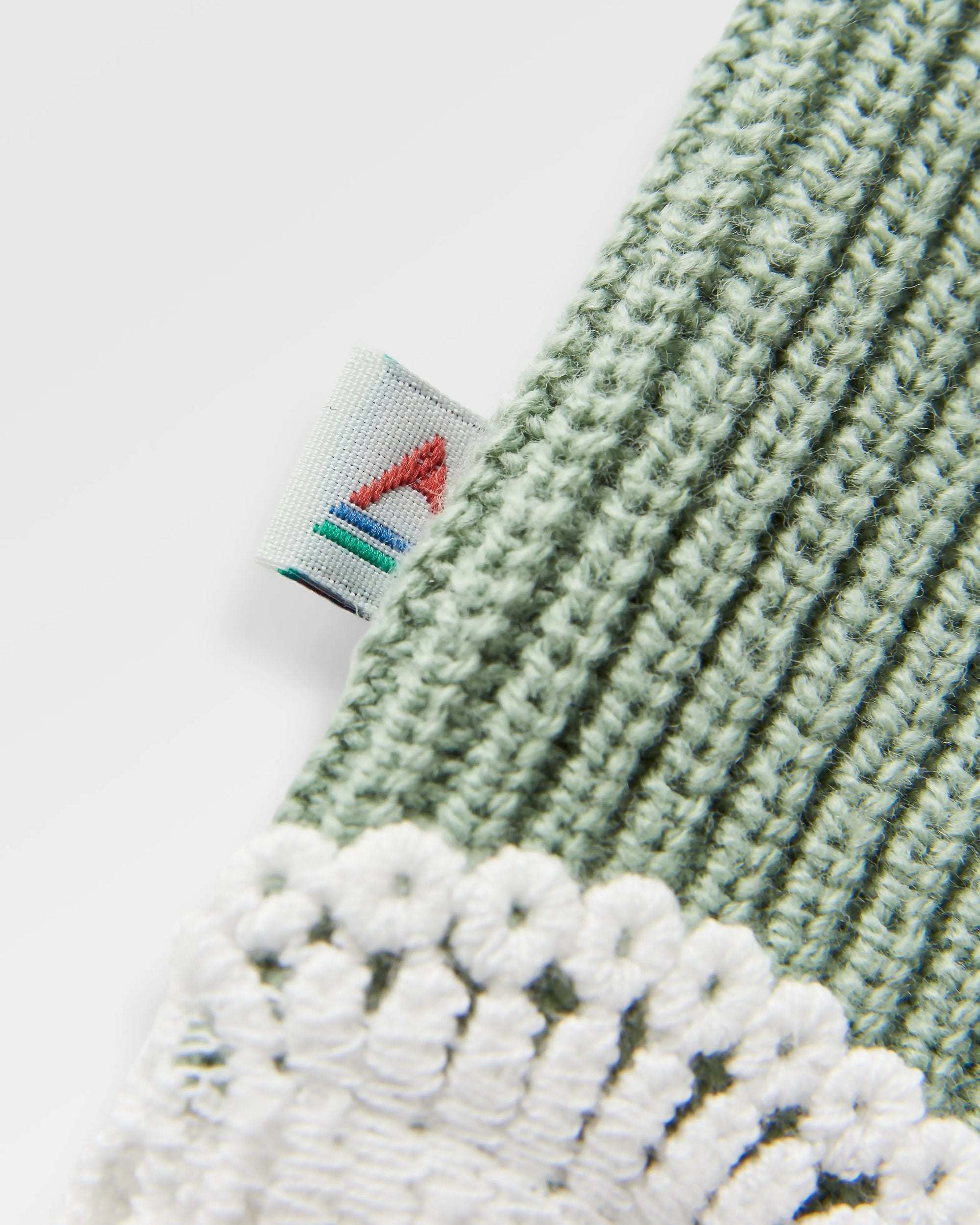 Vintage Organic Knitted Vest - Pistachio - Flatlay