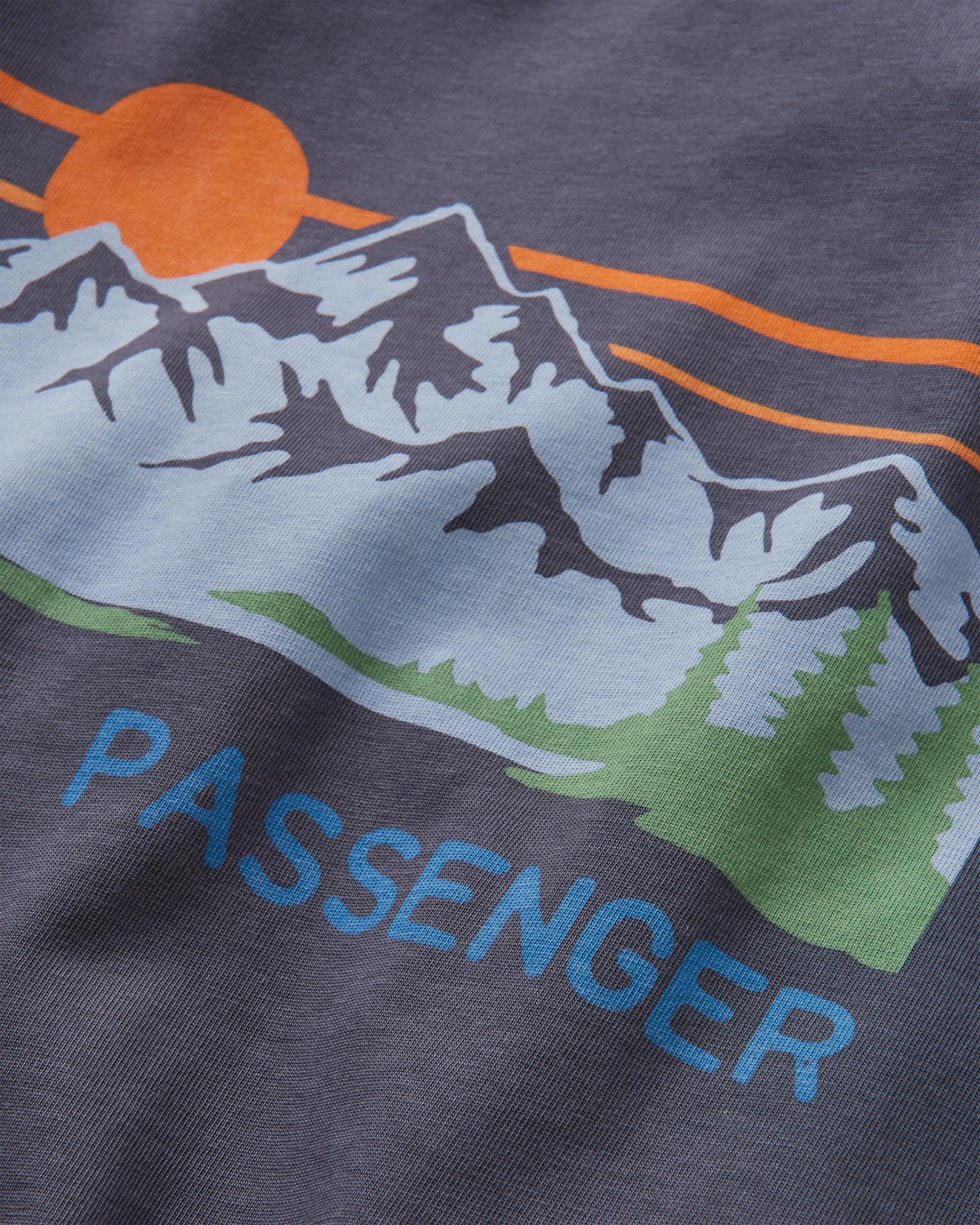 Hilltop Organic Cotton LS T-Shirt - Charcoal - Flatlay