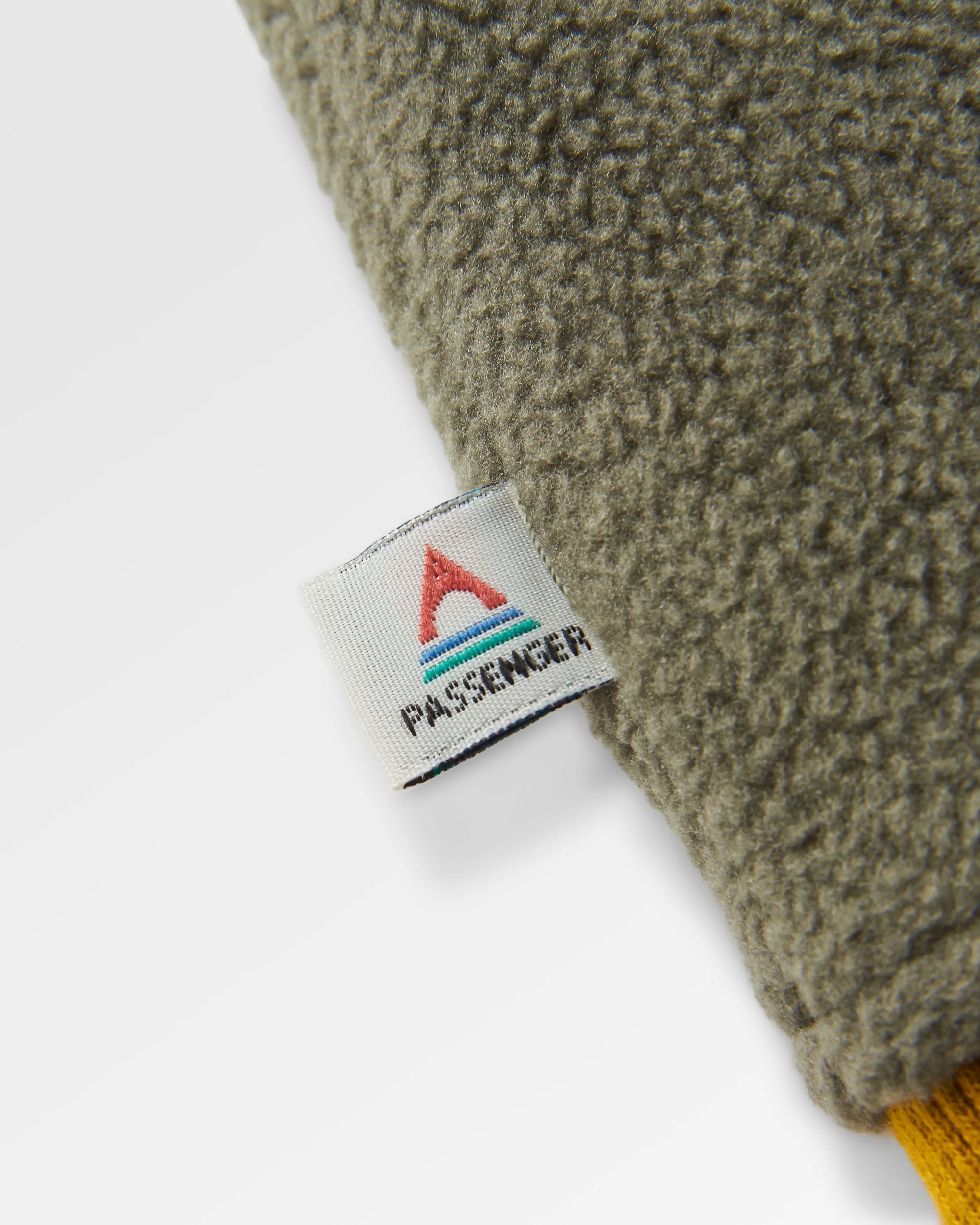 Caspian 1/2 Zip Recycled Polar Fleece - Dusty Olive - Flatlay