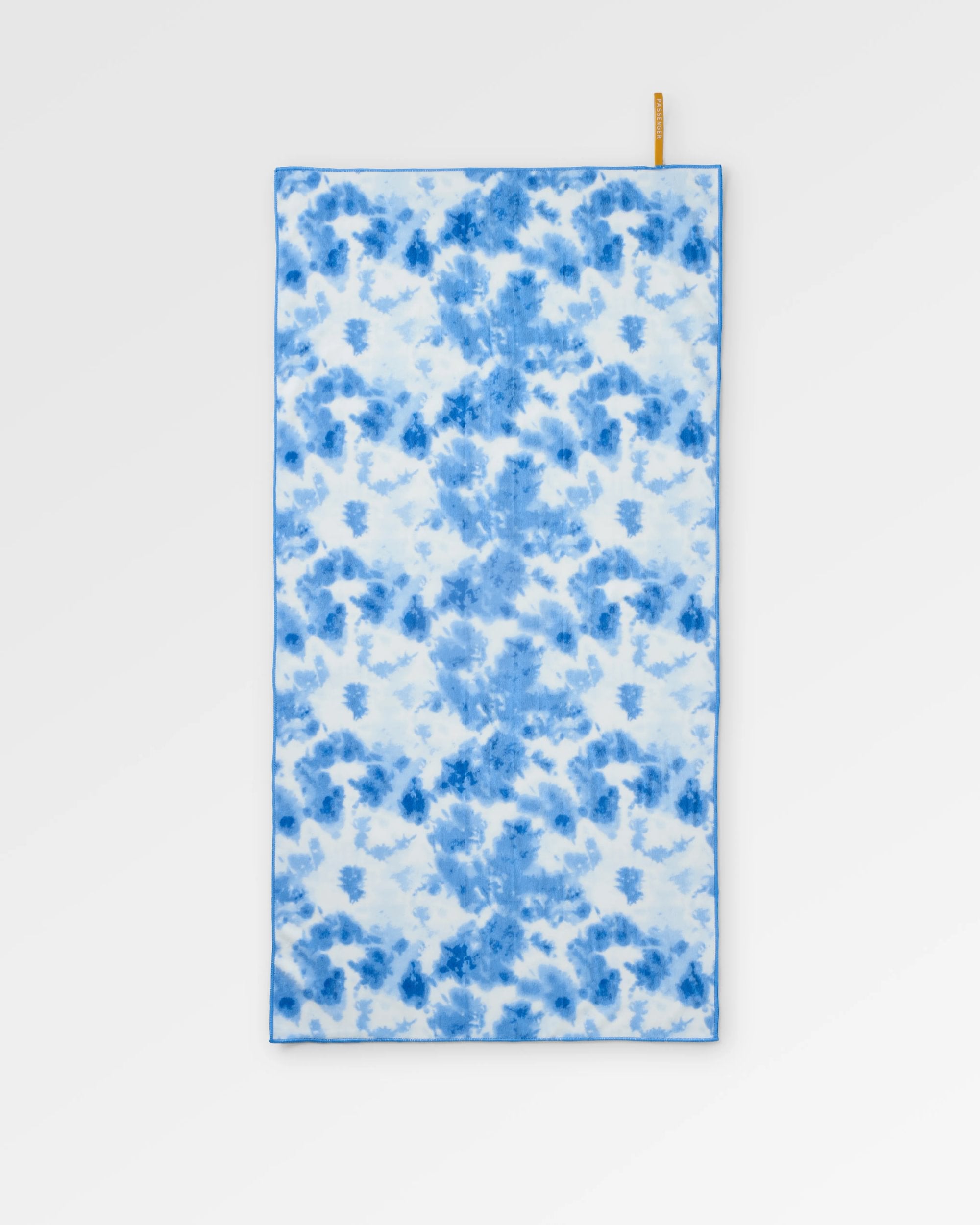 Travel Recycled Quick Dry Towel - Tie Dye Cornflower - Flatlay