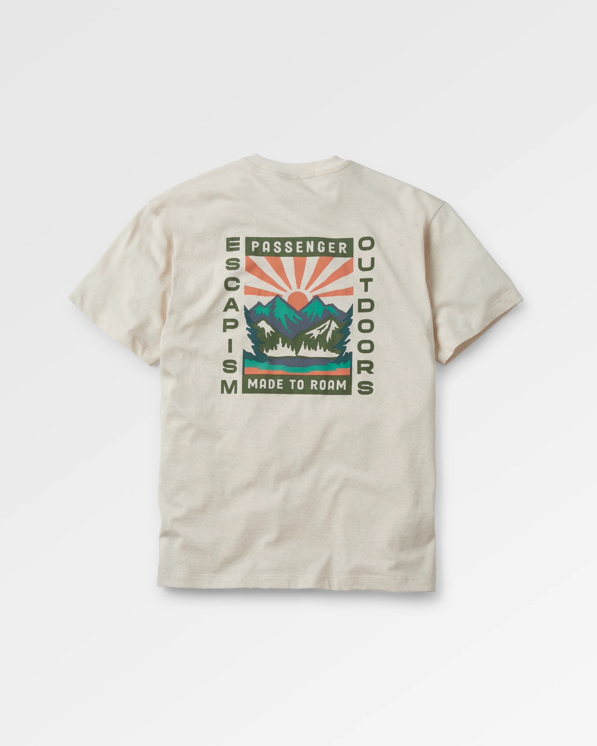 Sierra Recycled Relaxed Fit T-Shirt - Milky Marl - Flatlay