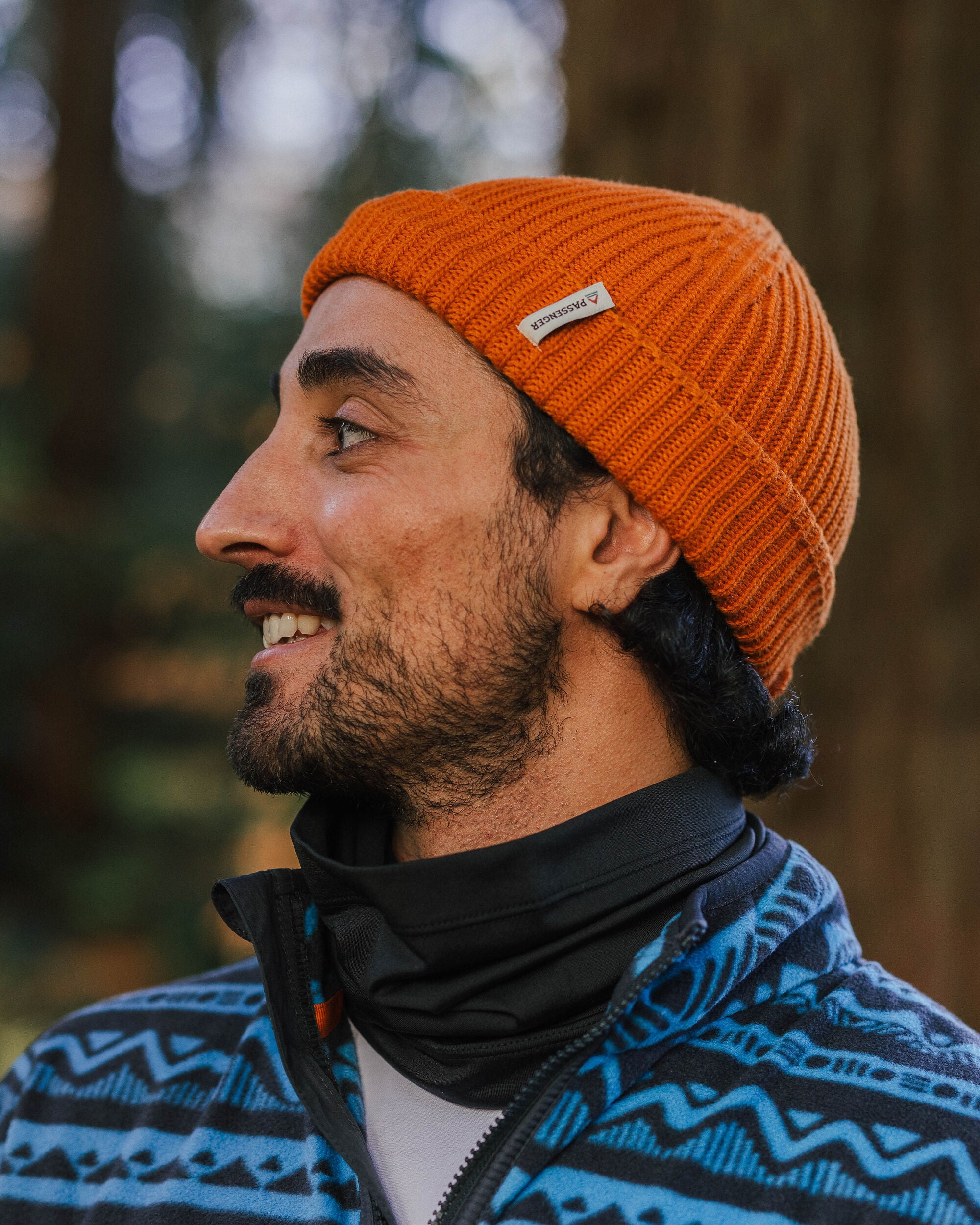 Compass Recycled Beanie - Sunrise Orange - Lifestyle - Male