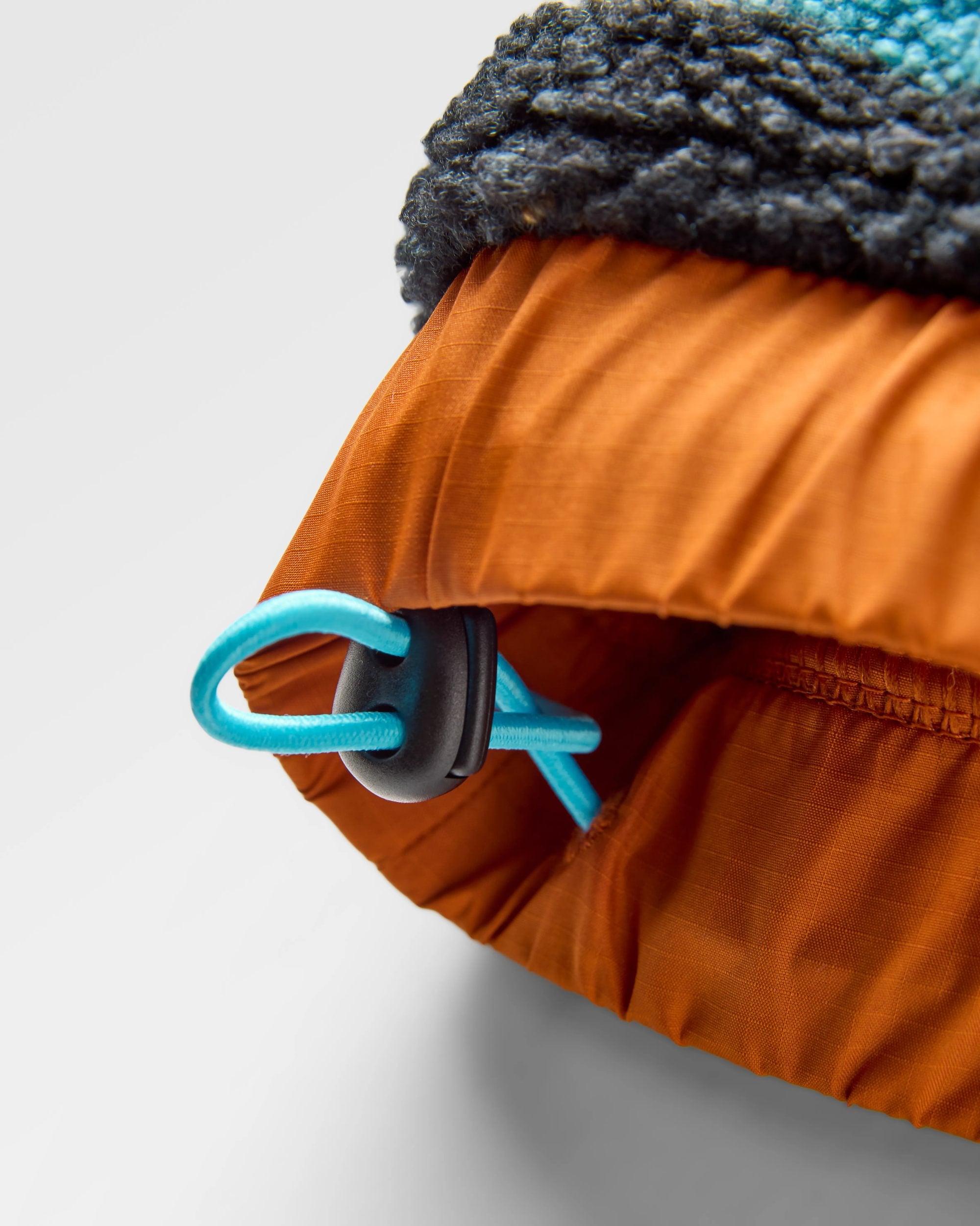 Ravi Recycled Sherpa Fleece - Mountain Foliage Blue - Flatlay