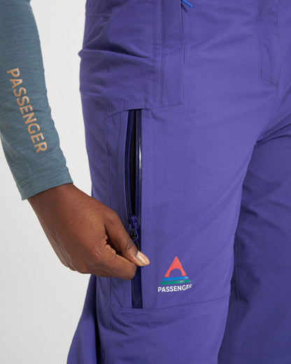 Snowscape Women's Recycled Pant - Purple Indigo - Studio Model