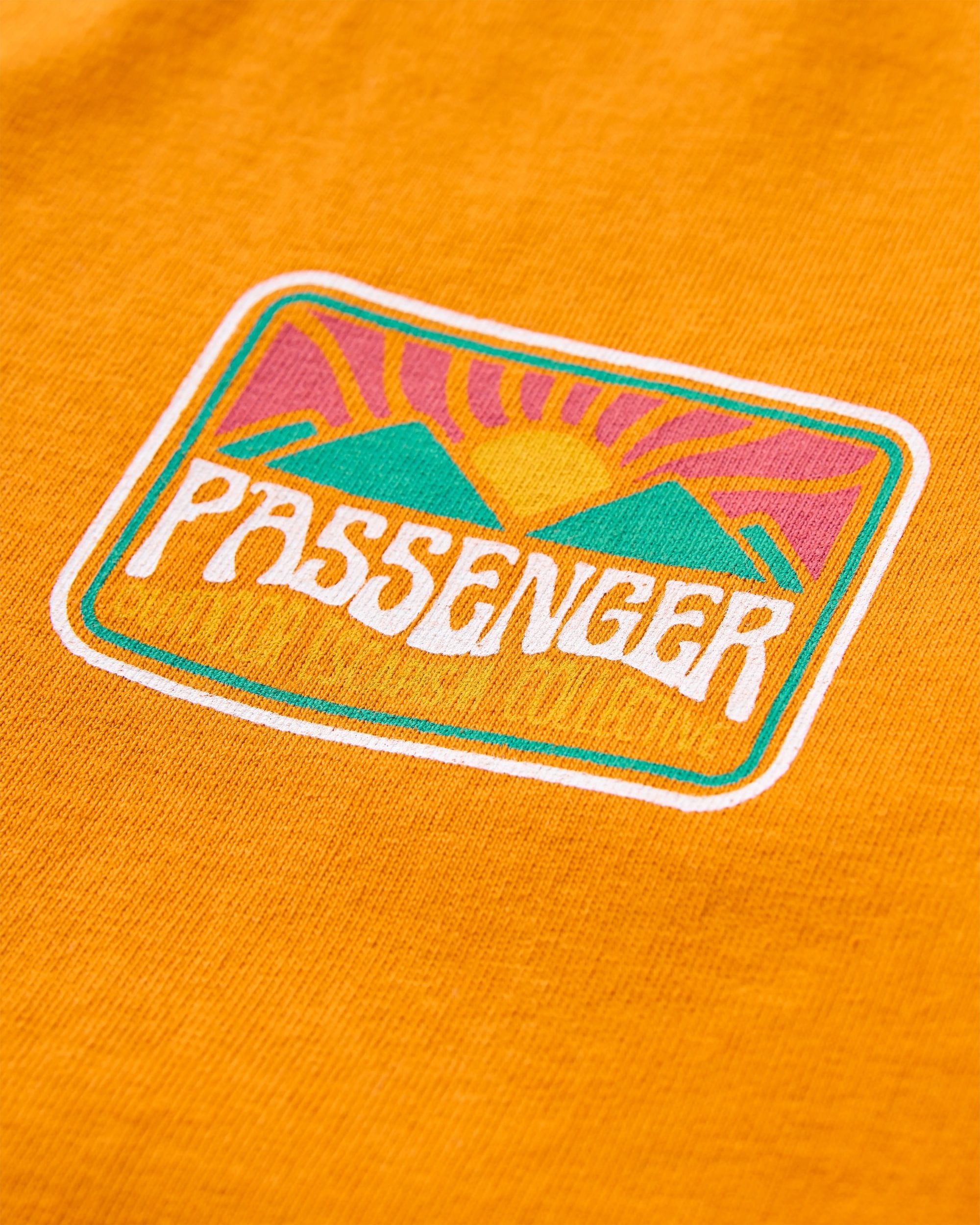 Golden Hour Recycled Cotton T-Shirt - Sunrise Orange - Flatlay