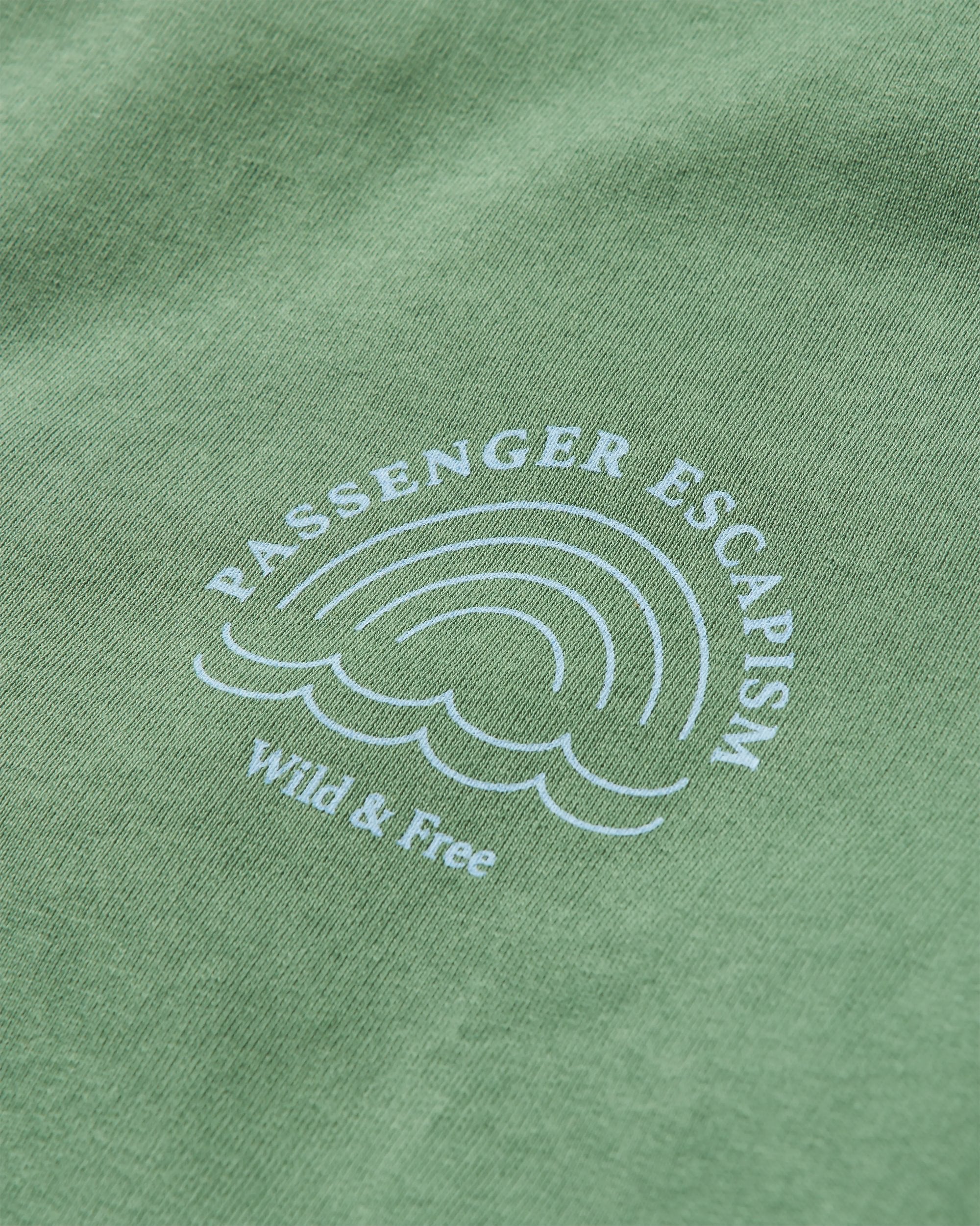 Rainbow Recycled Cotton Oversized Sweatshirt - Dark Ivy - Flatlay