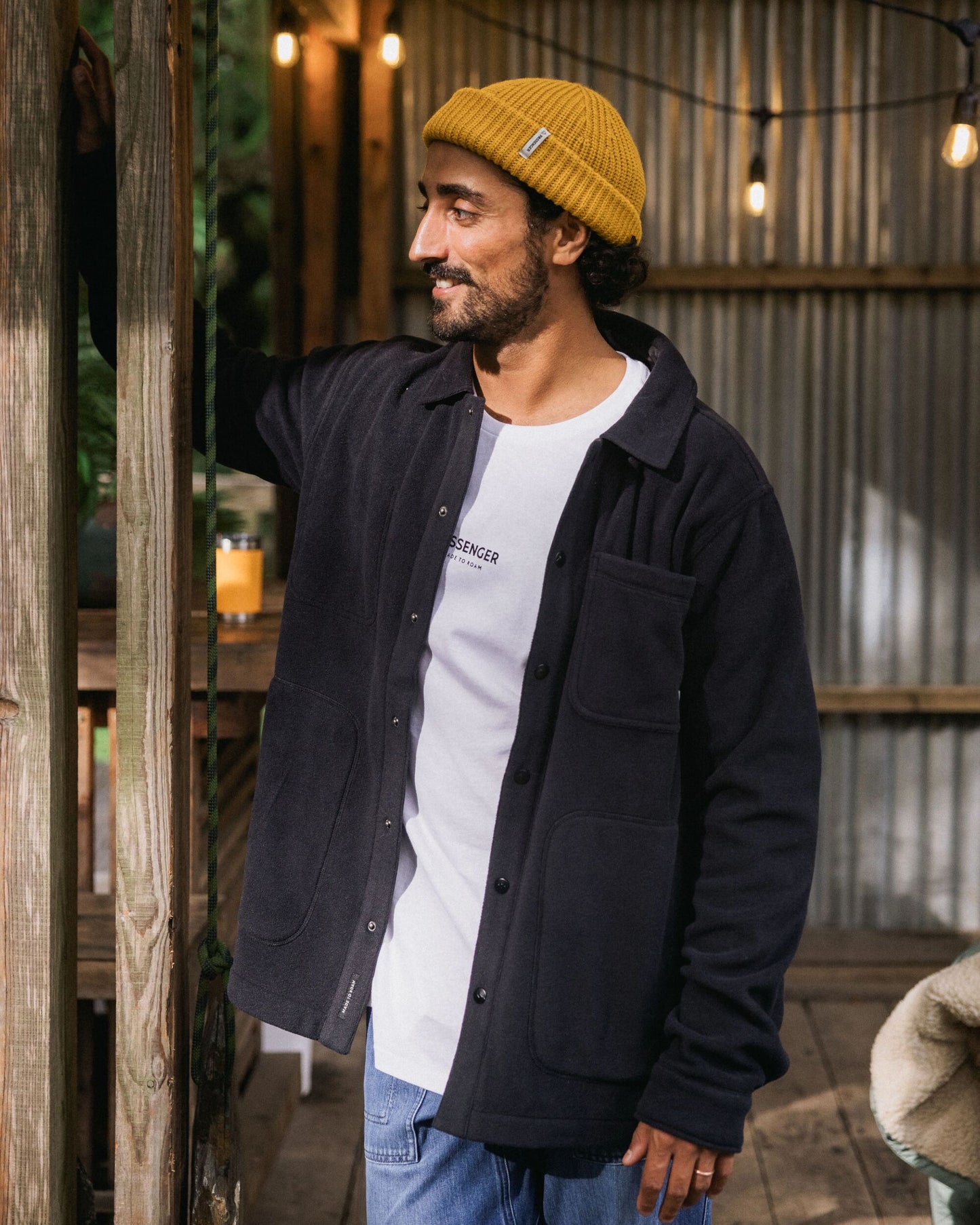 Adapt Fleece Overshirt - Black - Lifestyle