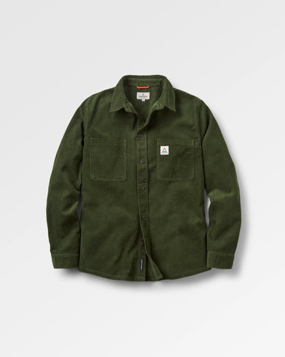 Backcountry Recycled Cord Shirt - Fir Tree - Flatlay