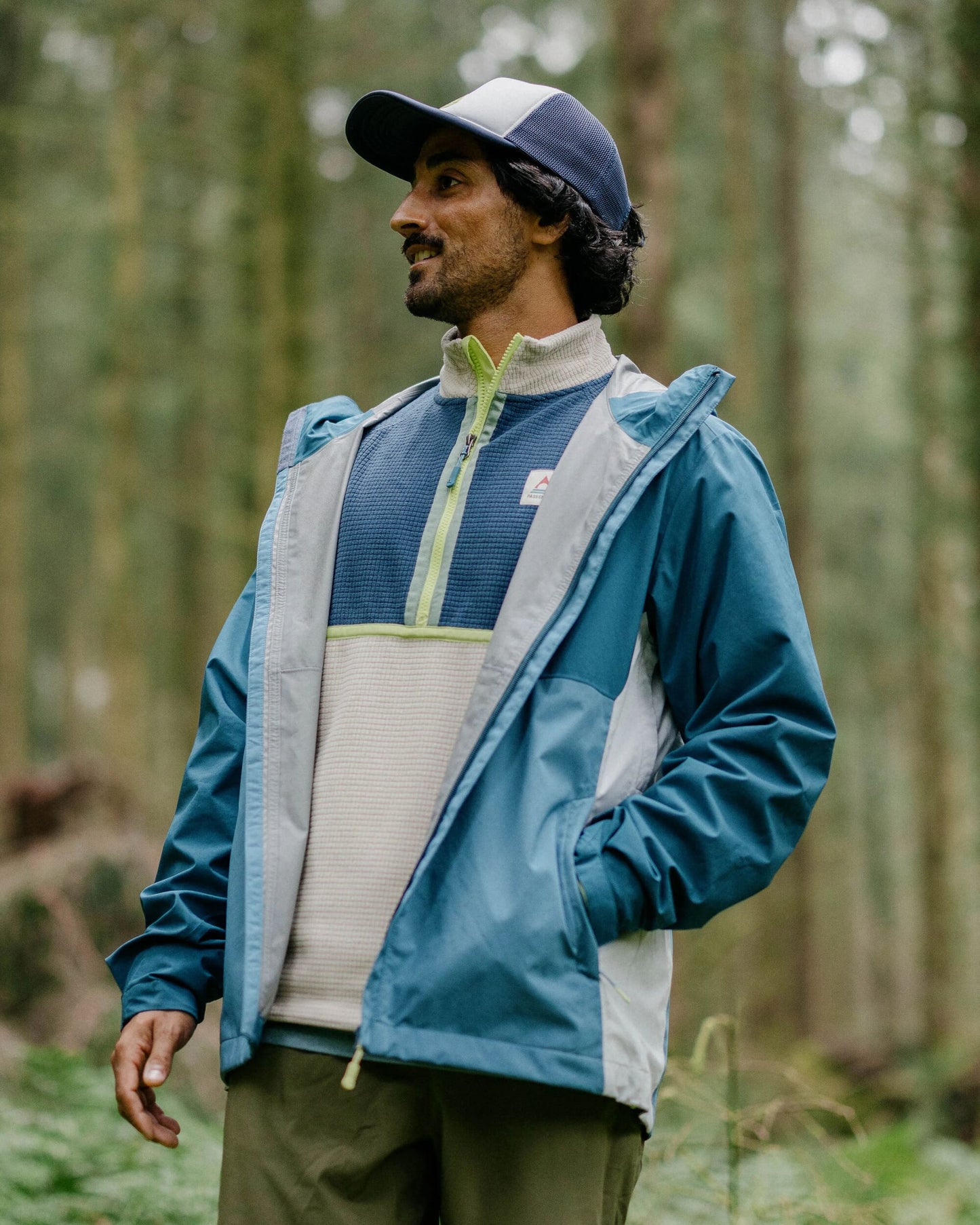 Downpour Recycled Waterproof Jacket - Tidal Blue/Blue Steel