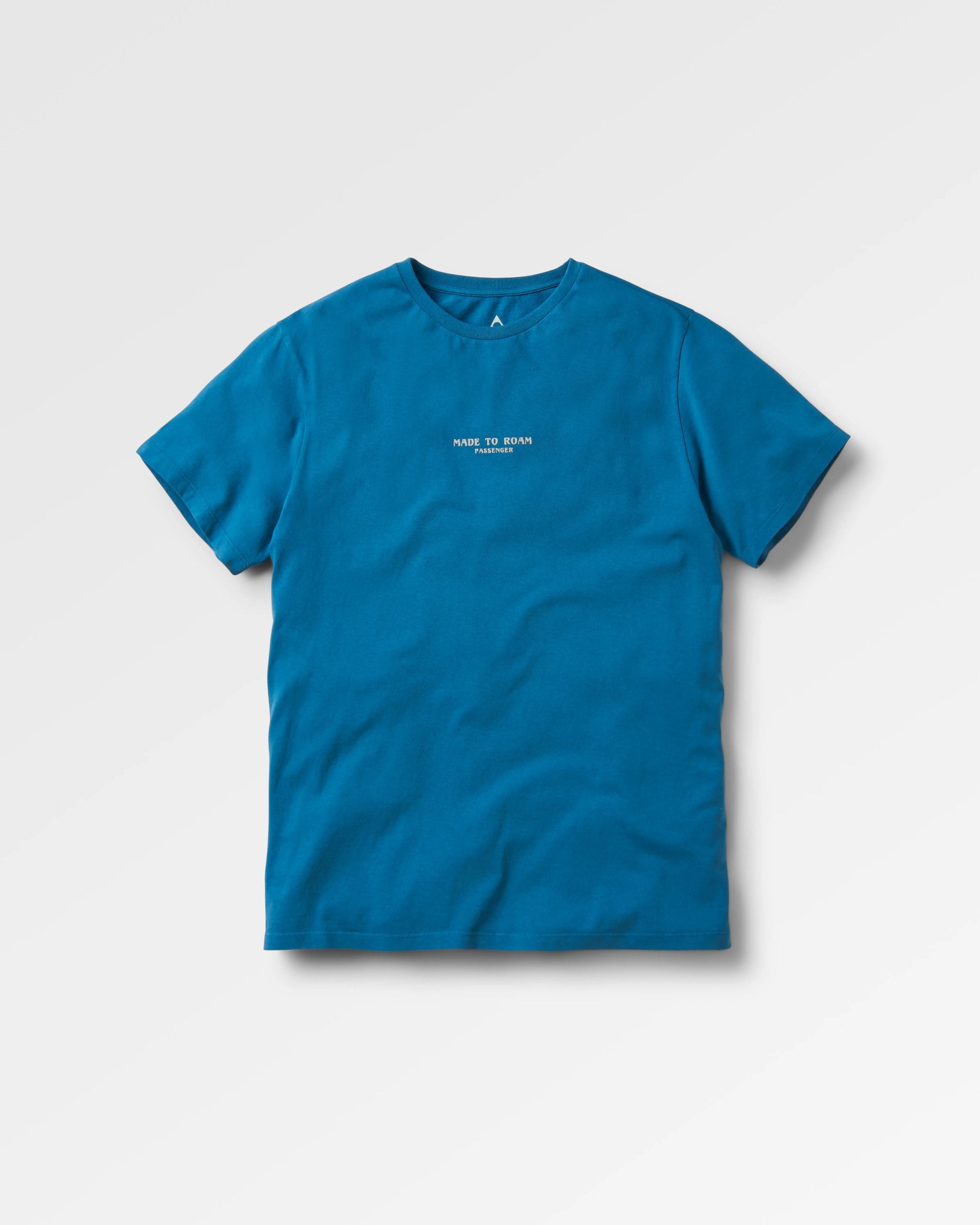Sundown Recycled Cotton T-Shirt - Blue Steel - Flatlay