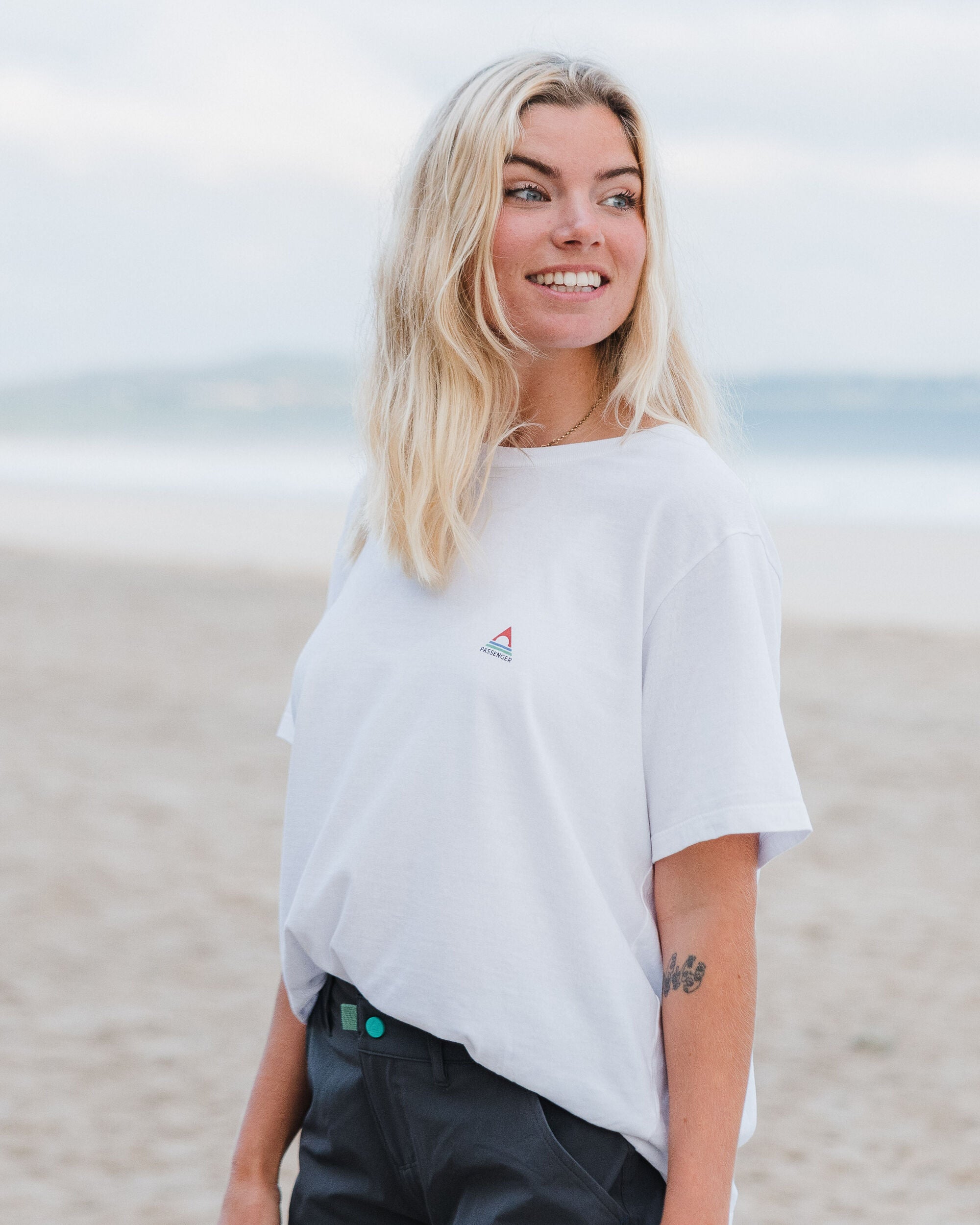 Classic Recycled Cotton T-Shirt - White - Lifestyle