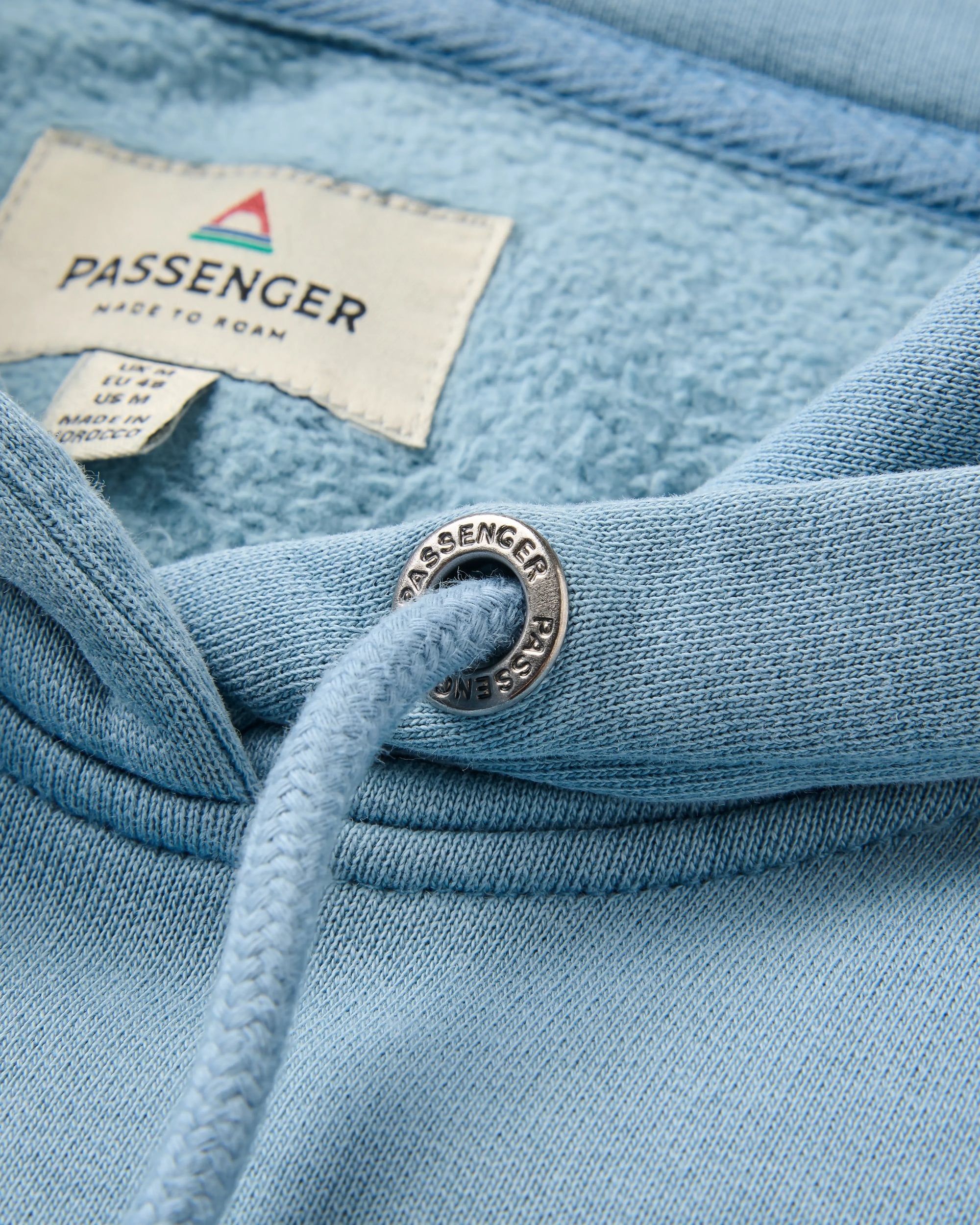 Escapism Hoodie - Faded Denim - Flatlay