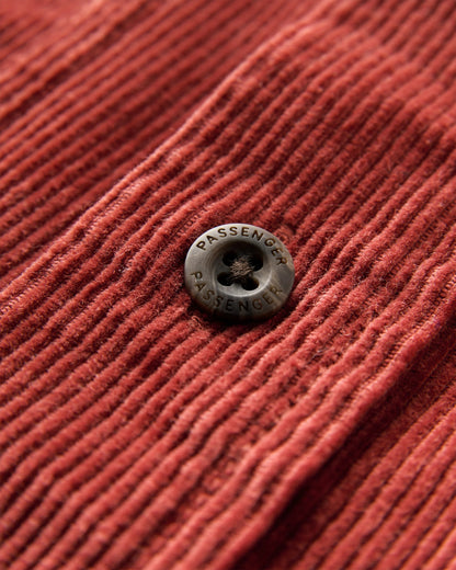 Backcountry Short Sleeve Cord Shirt - Redwood - Flatlay