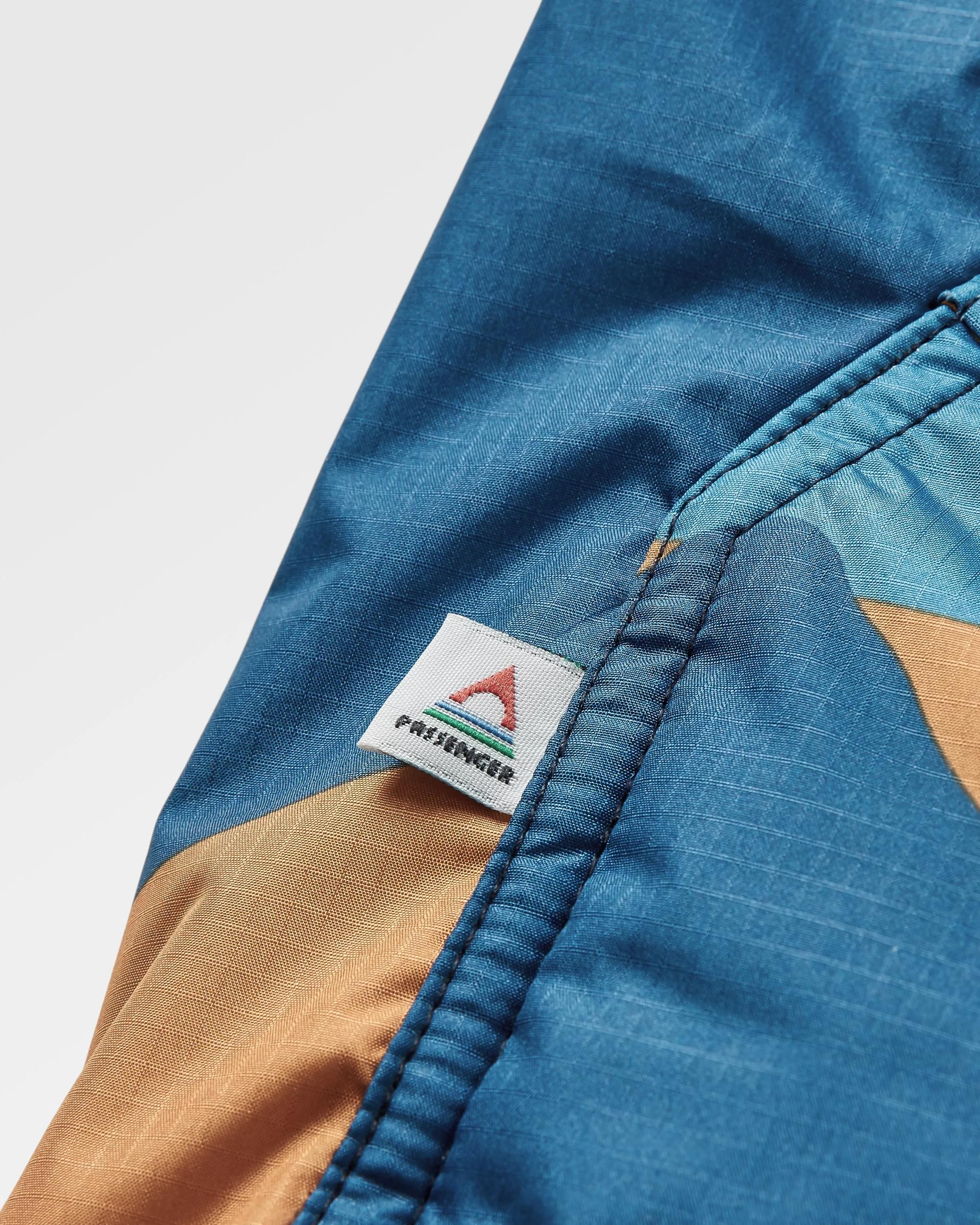 Waves Recycled Sherpa Lined Changing Robe - Scenic Navy - Flatlay