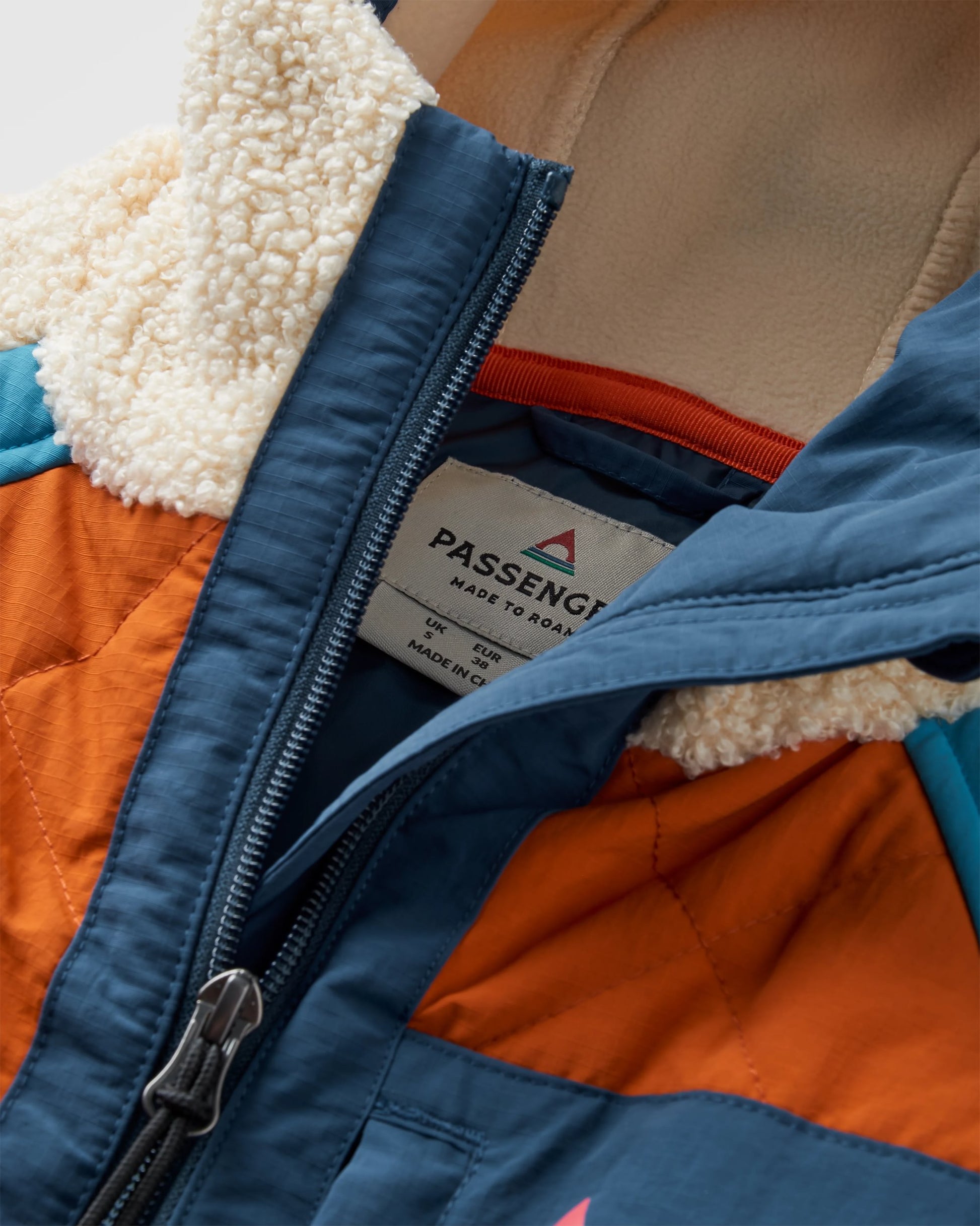 Lara Quilted Jacket - Oat/Sunset Orange