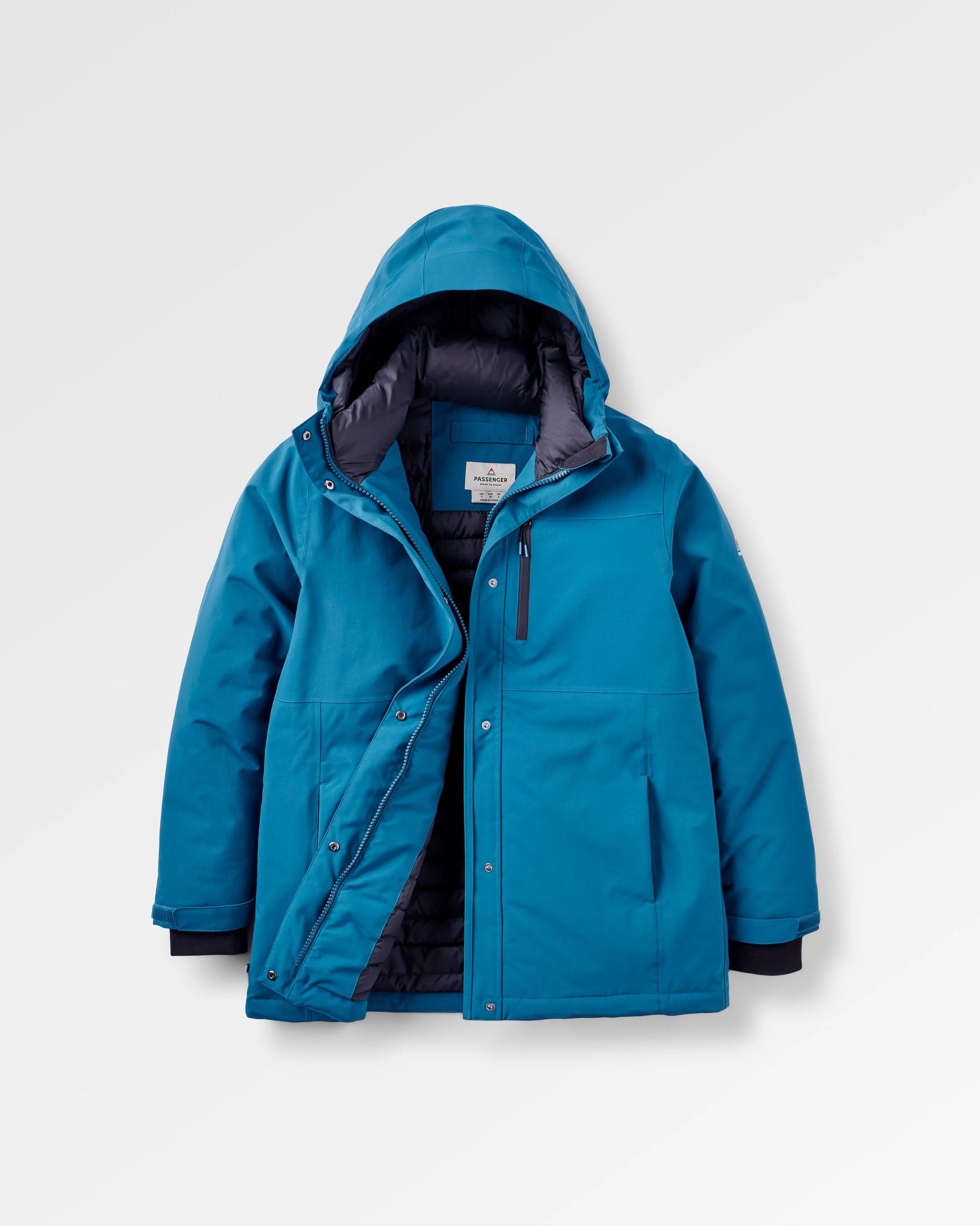 Cloudmont Waterproof Down Parka - Tidal Blue - Flatlay