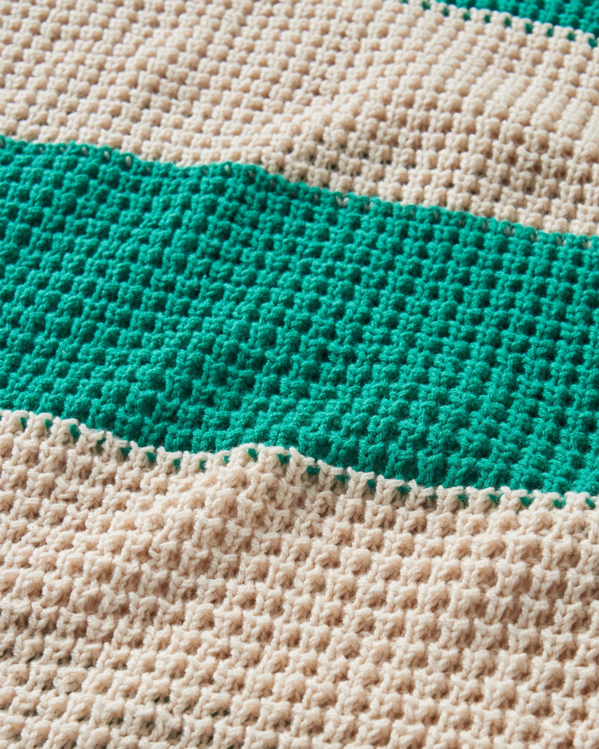 Reflection Stripey Jumper - Vintage White/Greenlake Stripe - Flatlay