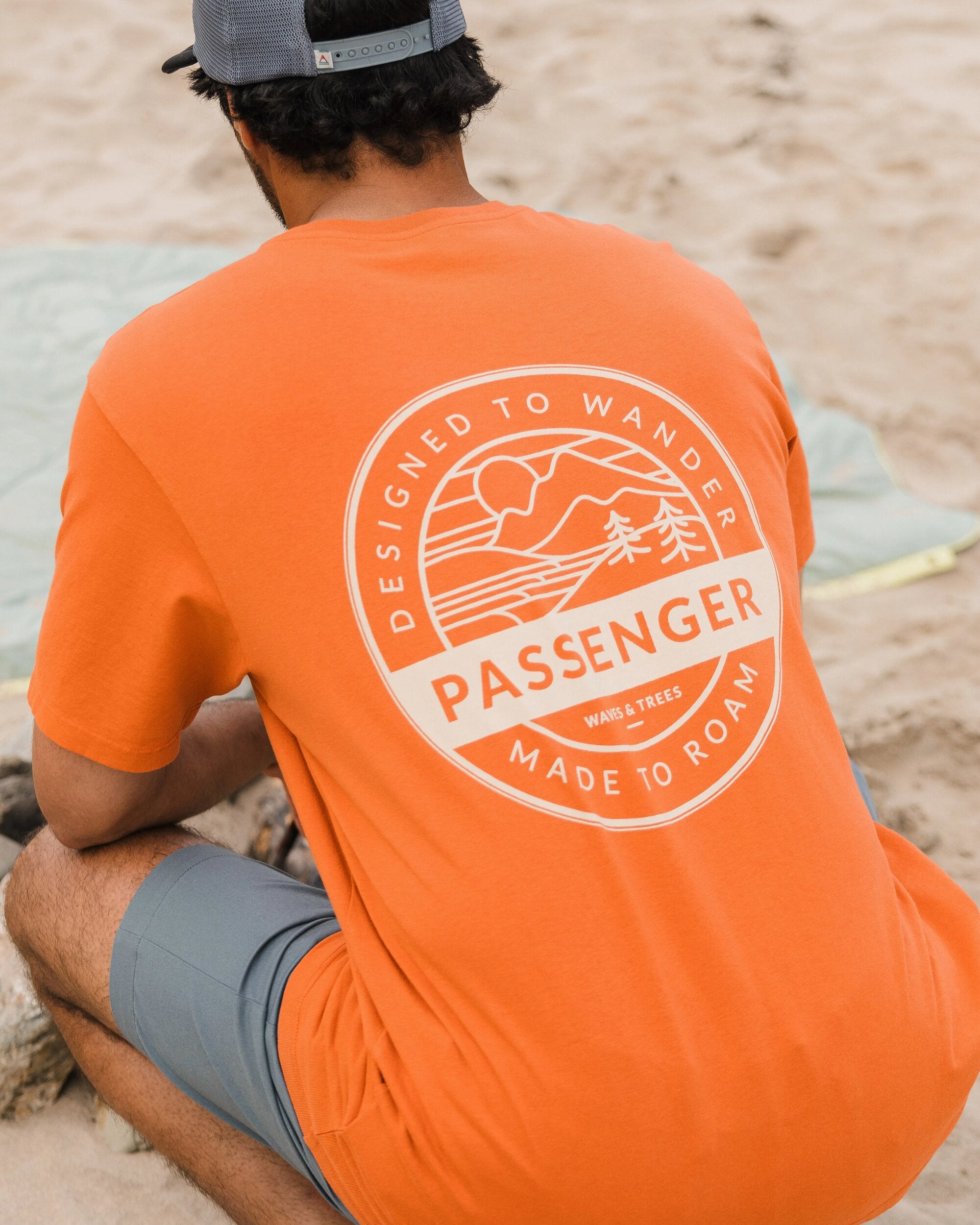 Odyssey Recycled Cotton T-Shirt - Burnt Orange - Lifestyle