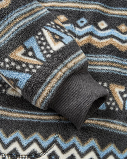 Take It Easy Polar Fleece - Geo Stripe Faded Black  - Flatlay