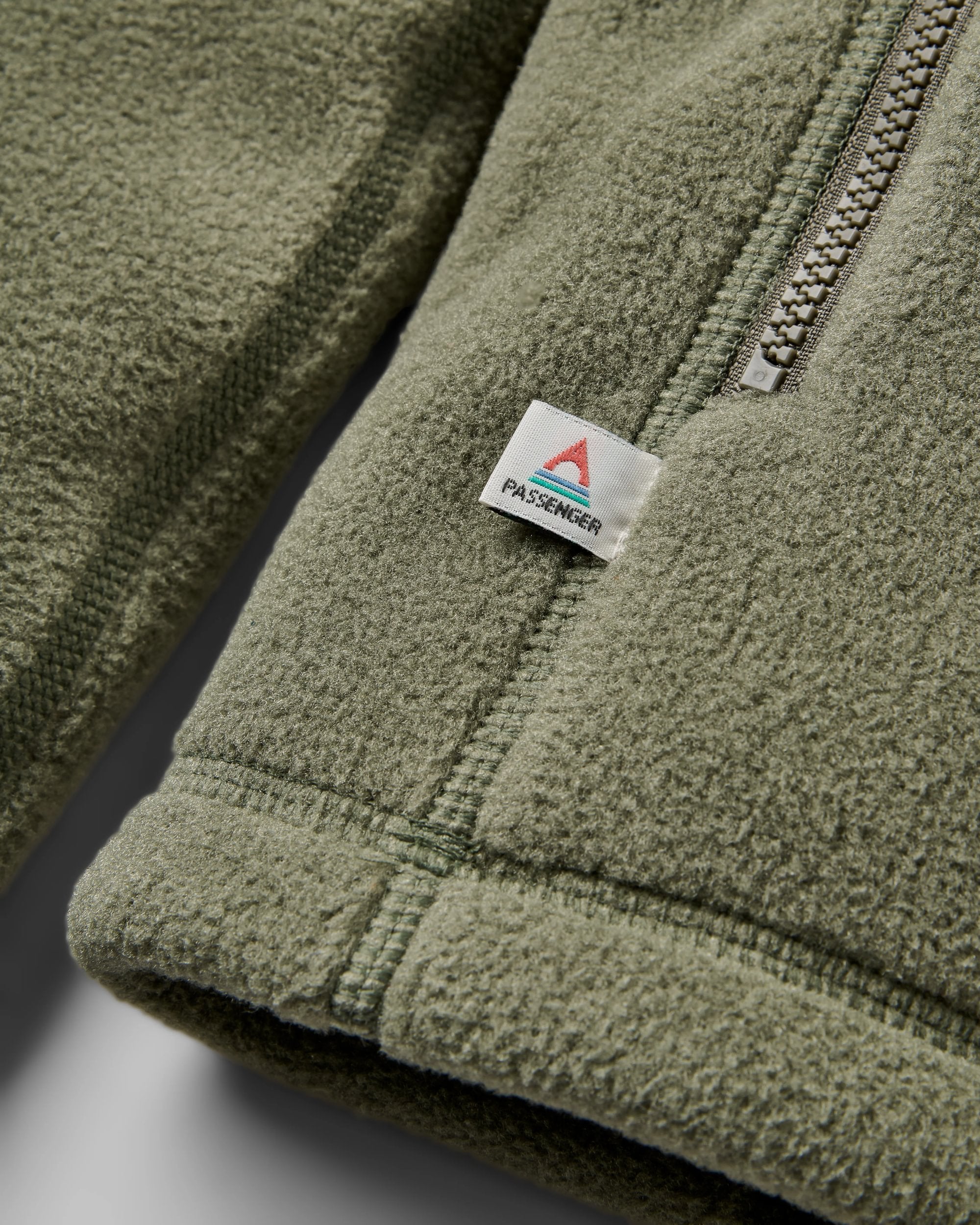 Sierrascape Men's Recycled Polartec® Fleece Hoodie - Dusty Olive - Flatlay