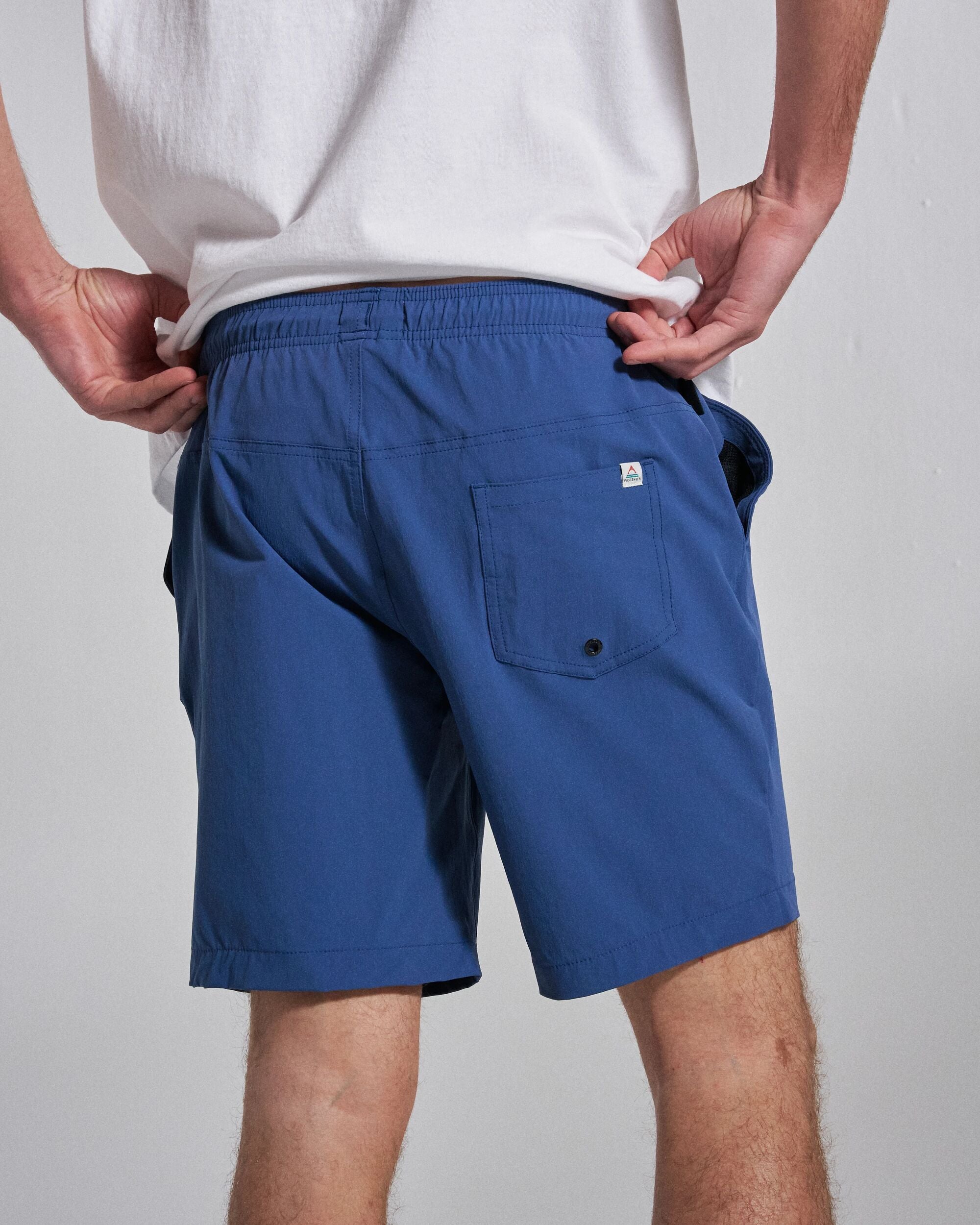 Drifter NetPlus® Swim Lined Short - Dark Denim - Studio Model