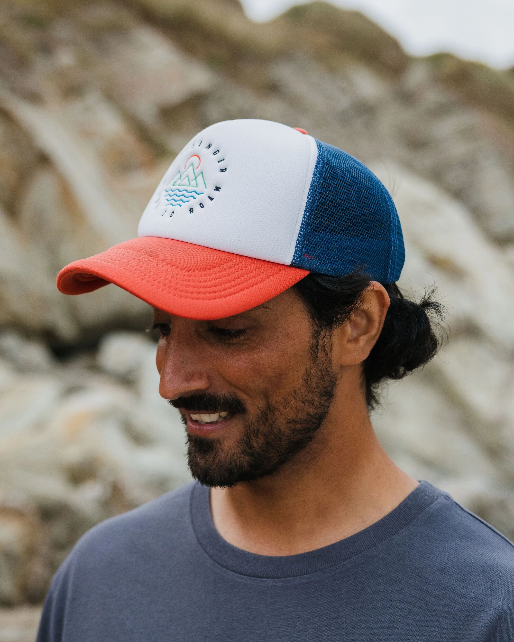 Escapism Trucker Cap - Moonlight Blue/Red Spice - Lifestyle - Male
