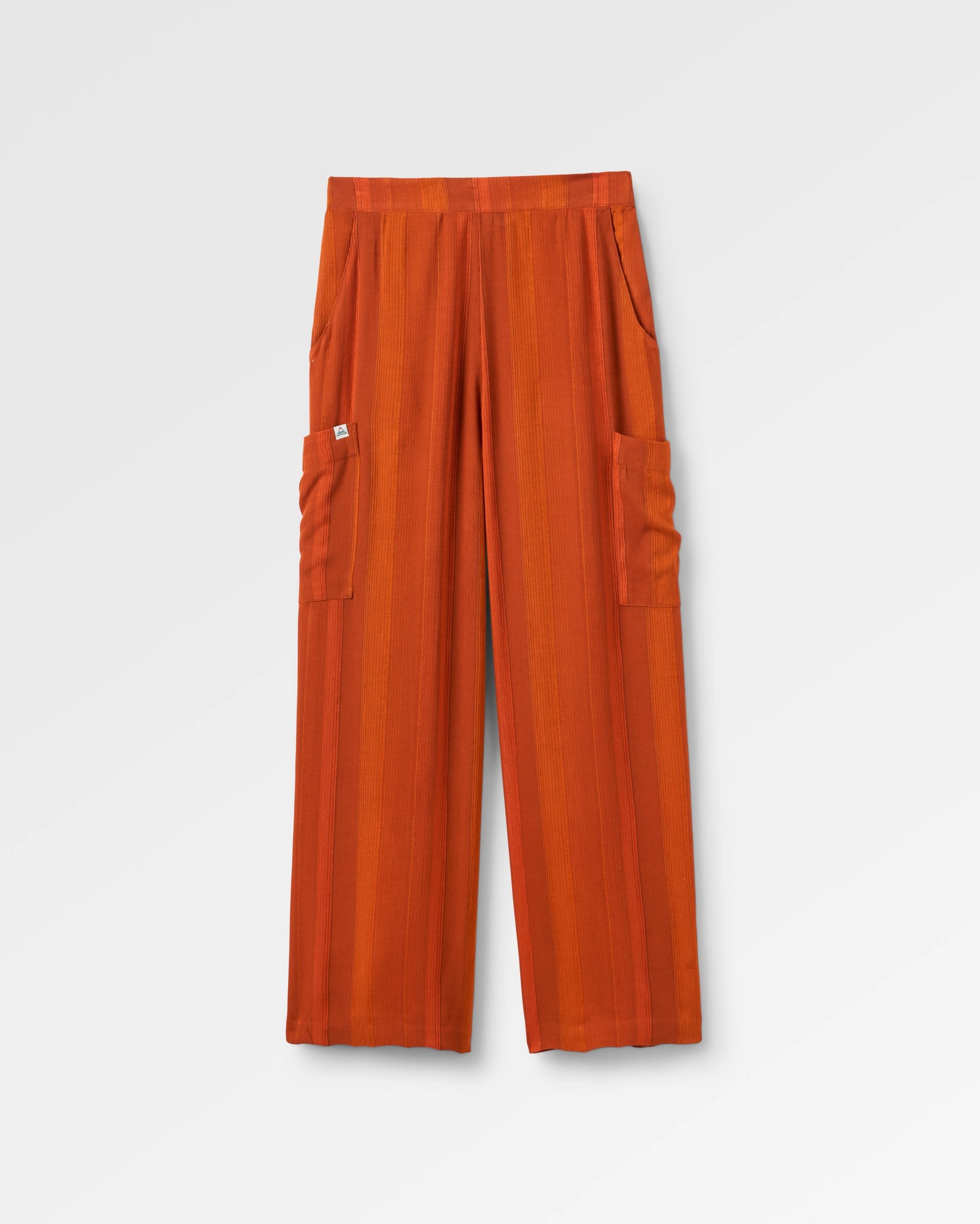 Someday Woven Trouser - Ember Orange Stripe - Flatlay