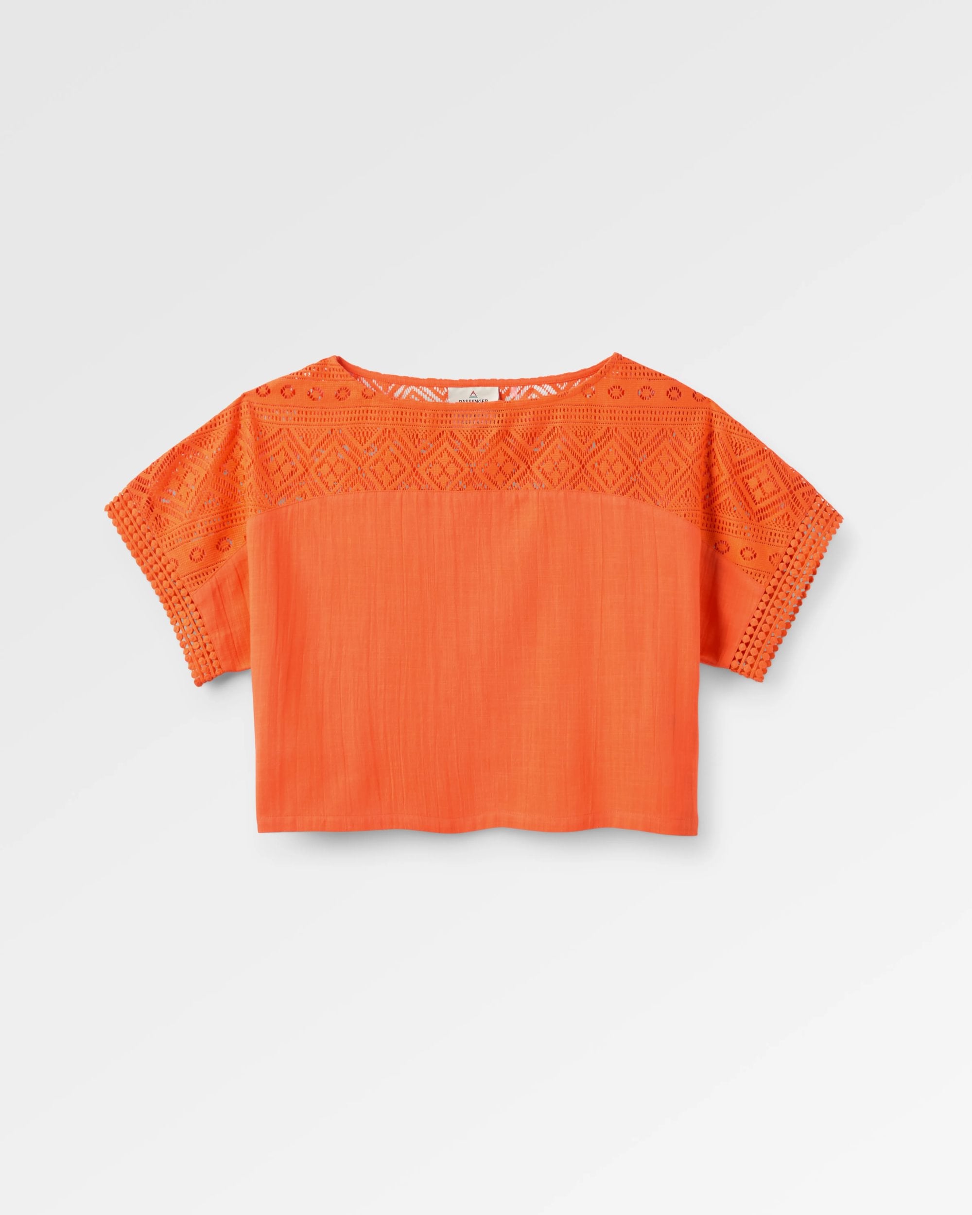 Flurry Woven Top - Ember Orange - Flatlay