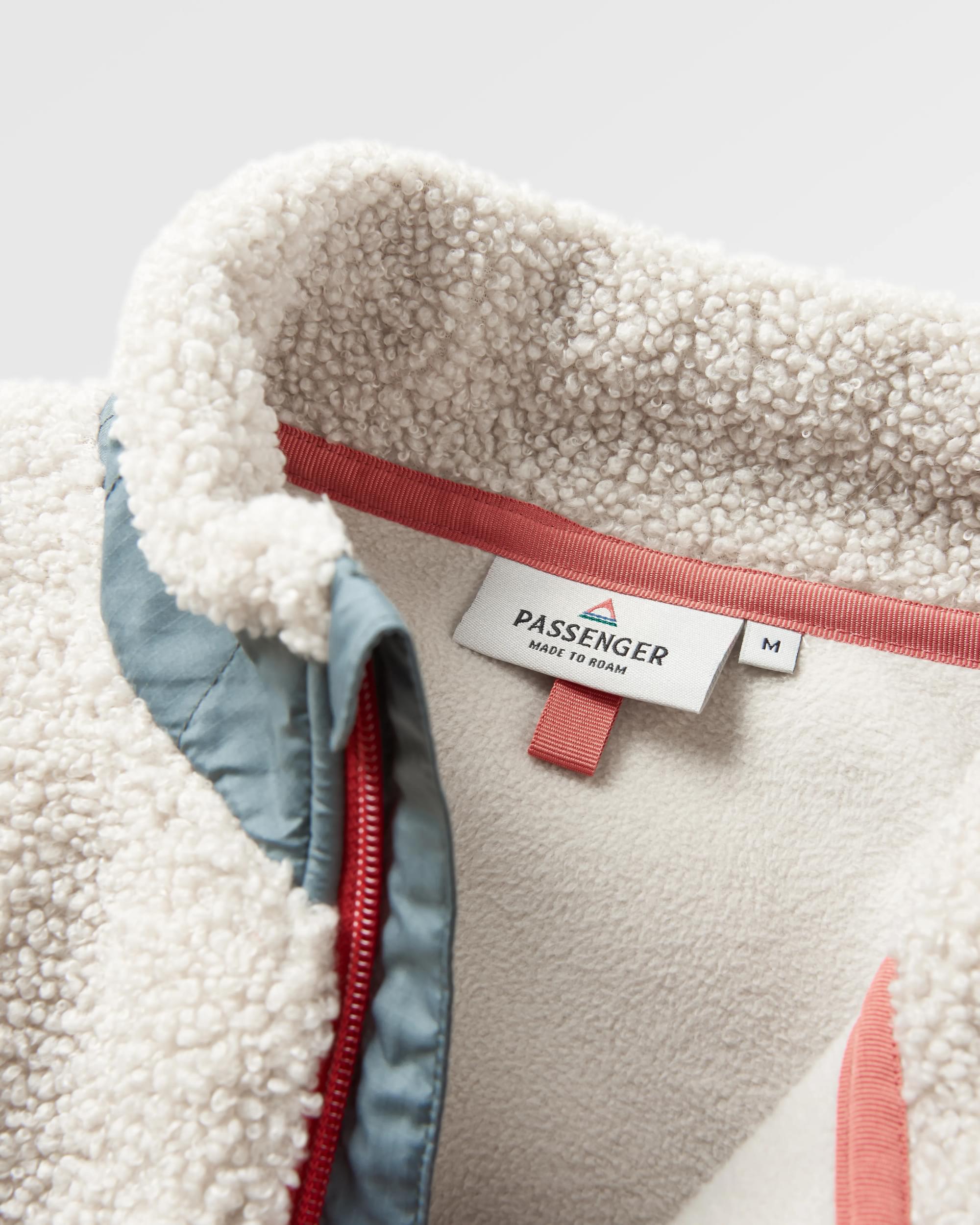 Muse Recycled Polar-Lined Sherpa Fleece - Pebble Grey - Flatlay