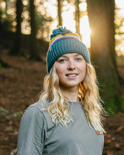 Womens_Summit Recycled Bobble Hat - Blue Coral