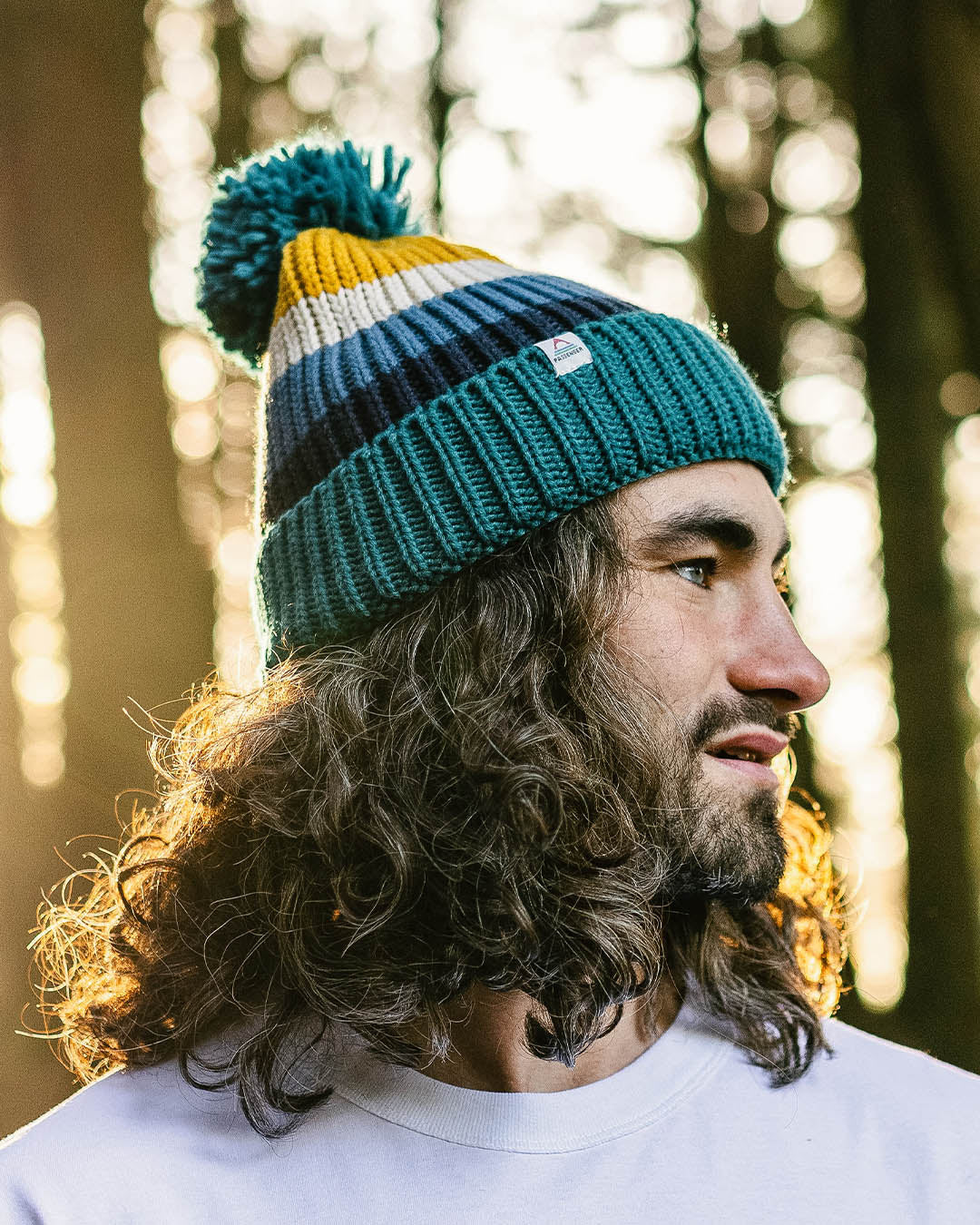 Male_Summit Recycled Bobble Hat - Blue Coral