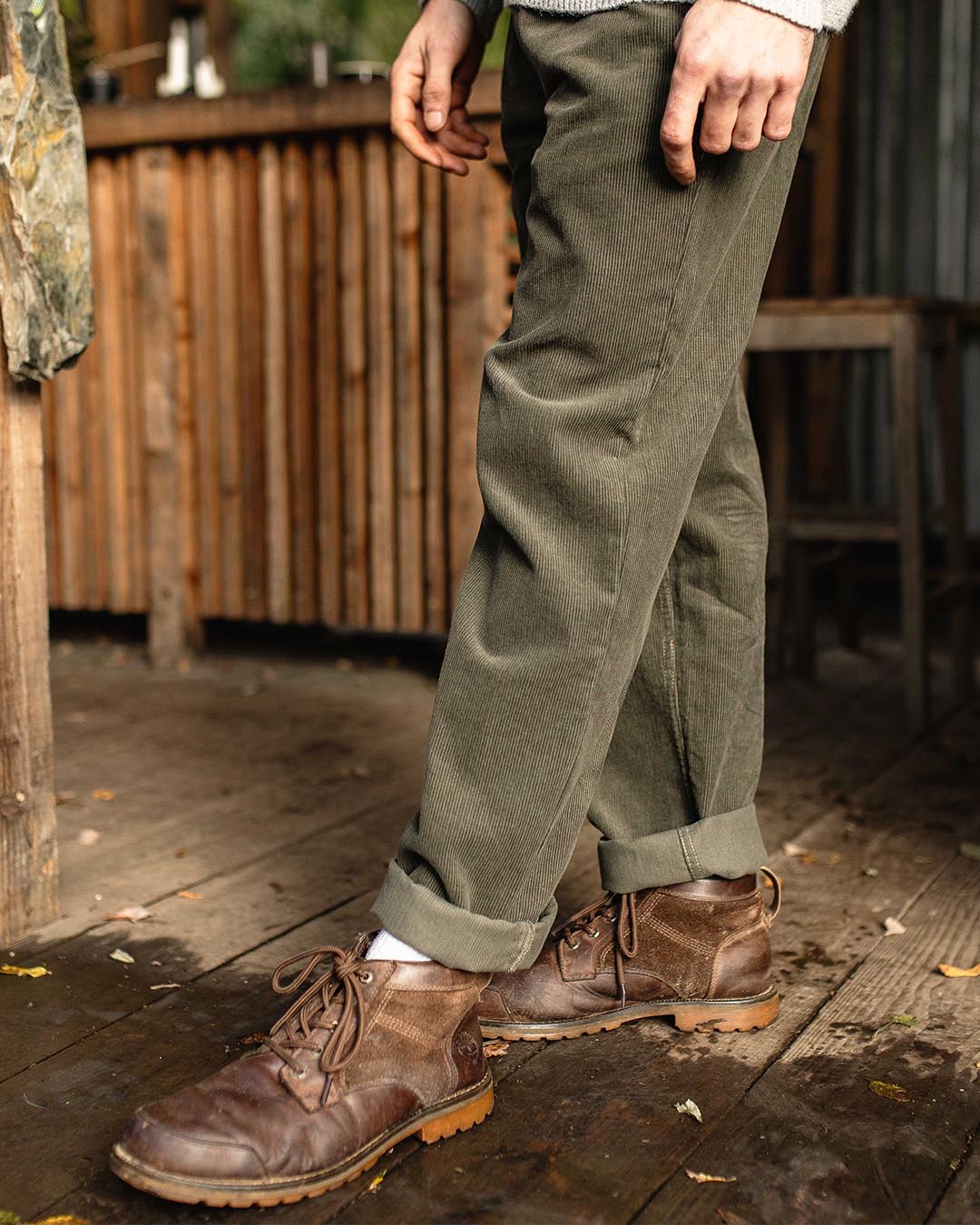 Adventurer Cord Trouser - Dusty Olive