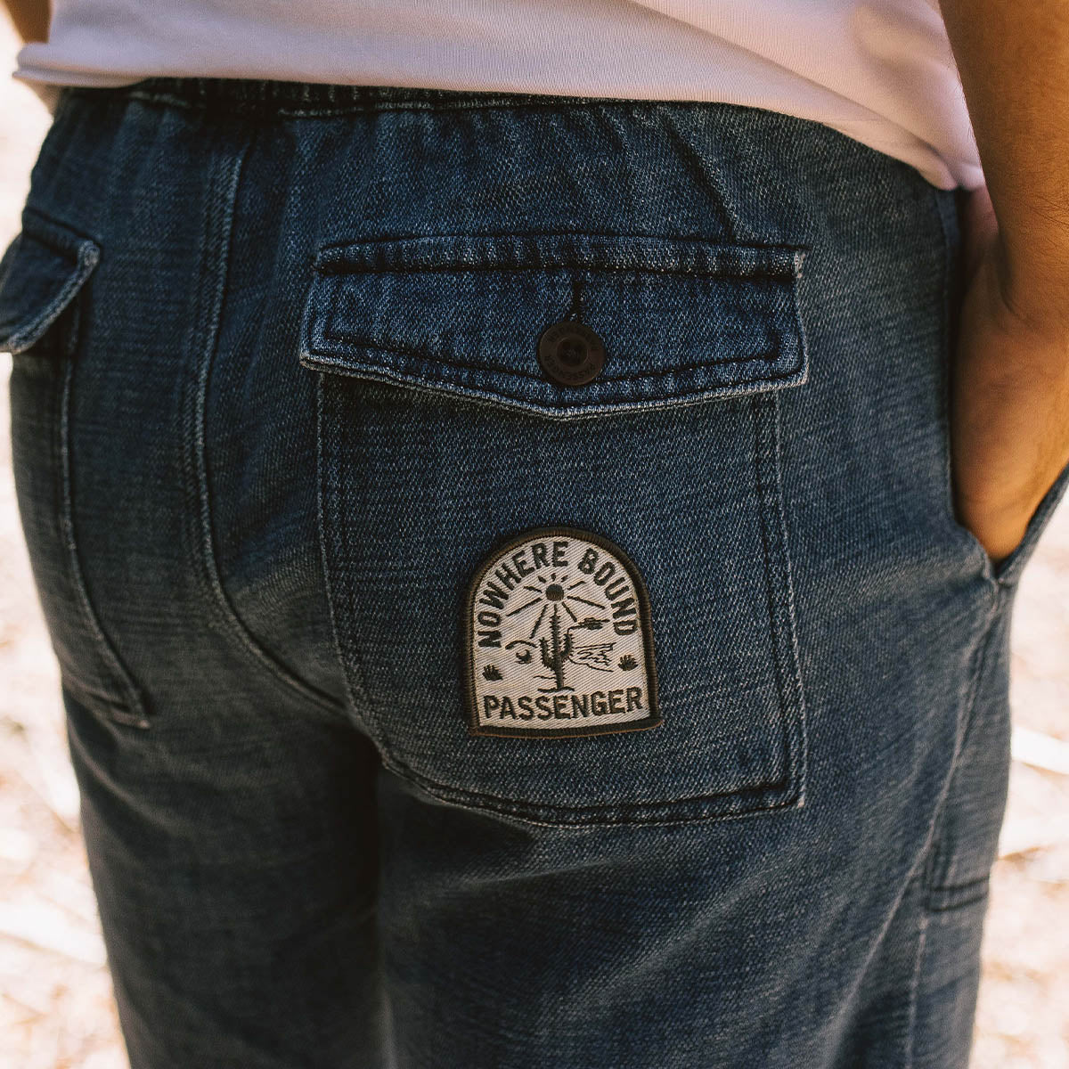 Pine Organic Cotton Cord Shorts - Washed Denim