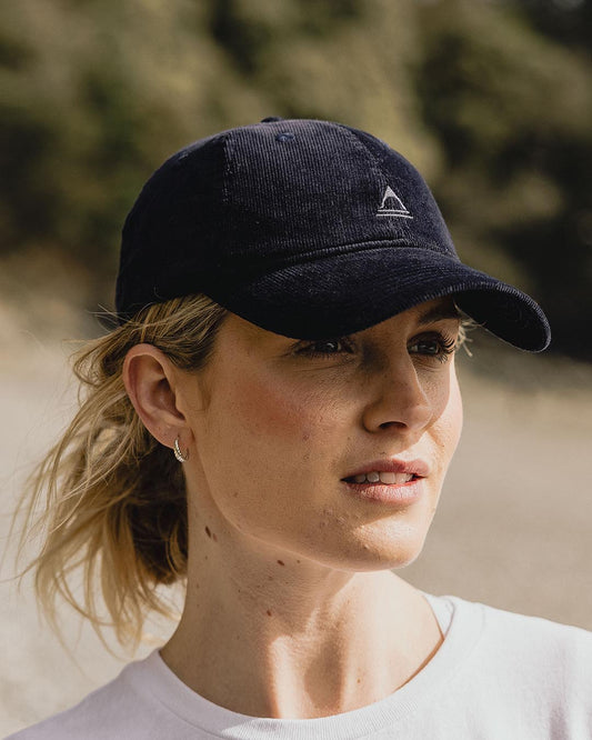 Womens_Fade Recycled Cord 6 Panel Cap - Deep Navy