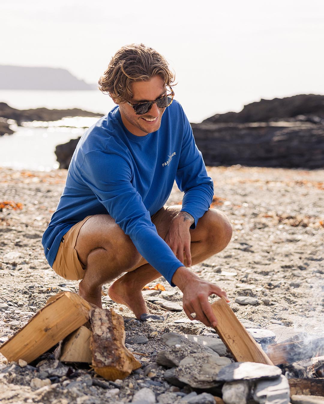 Roam Free Recycled Cotton Ls T-Shirt - True Blue